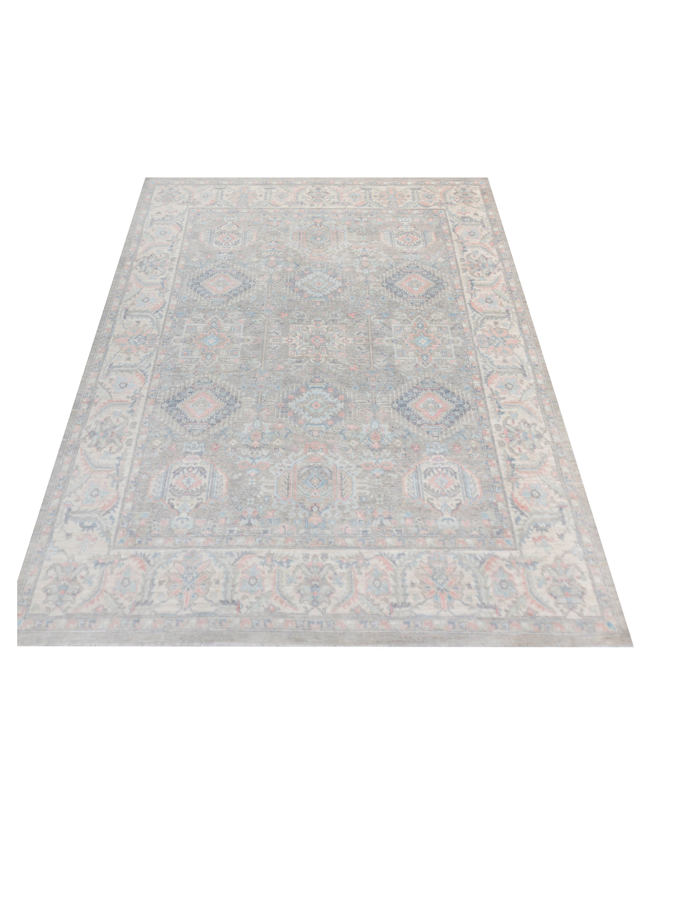 Ziegler Silk Route Hand Knotted Grey 8x10 - Image 2 of 5