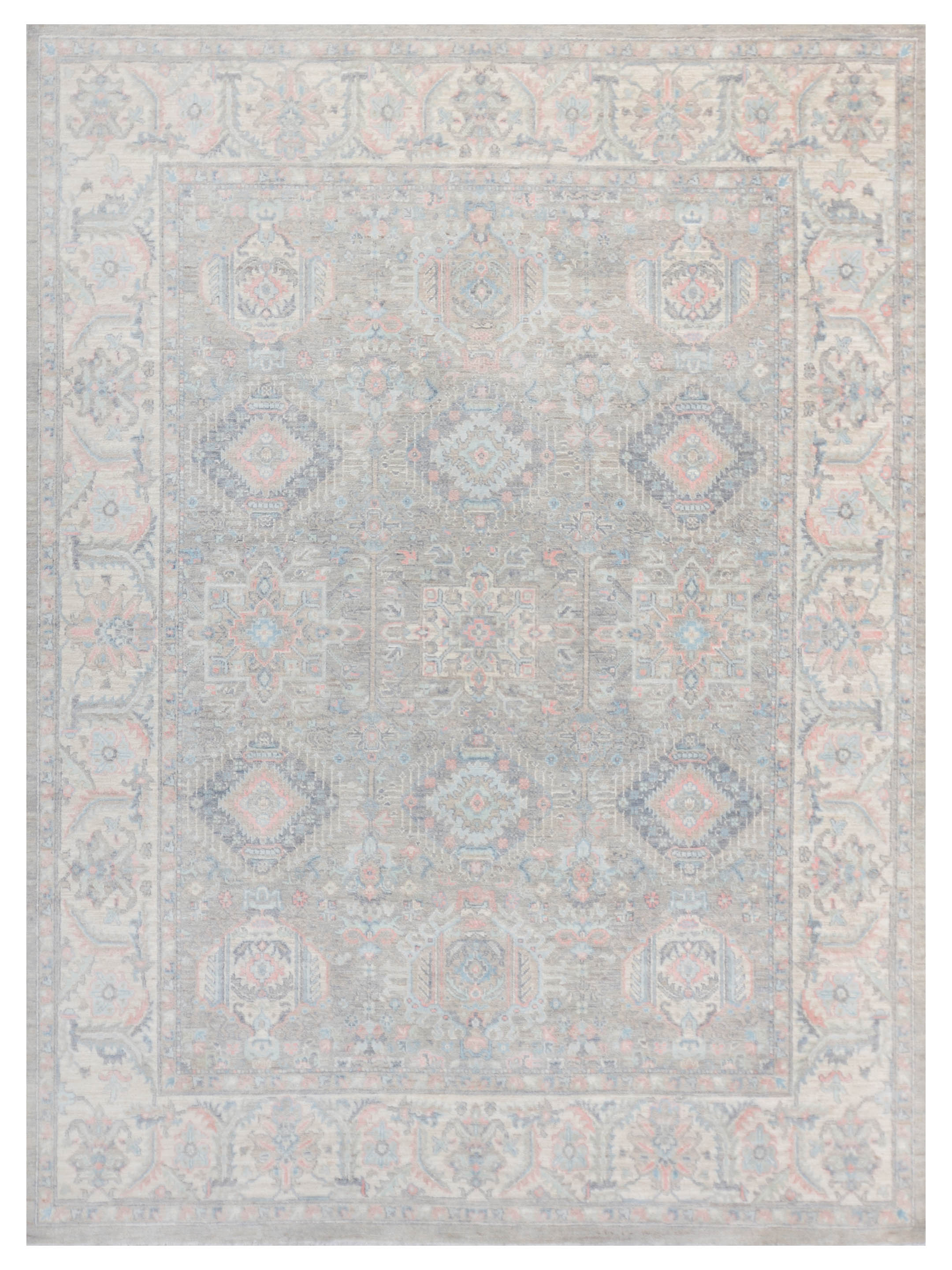 Ziegler Silk Route Hand Knotted Grey 8x10