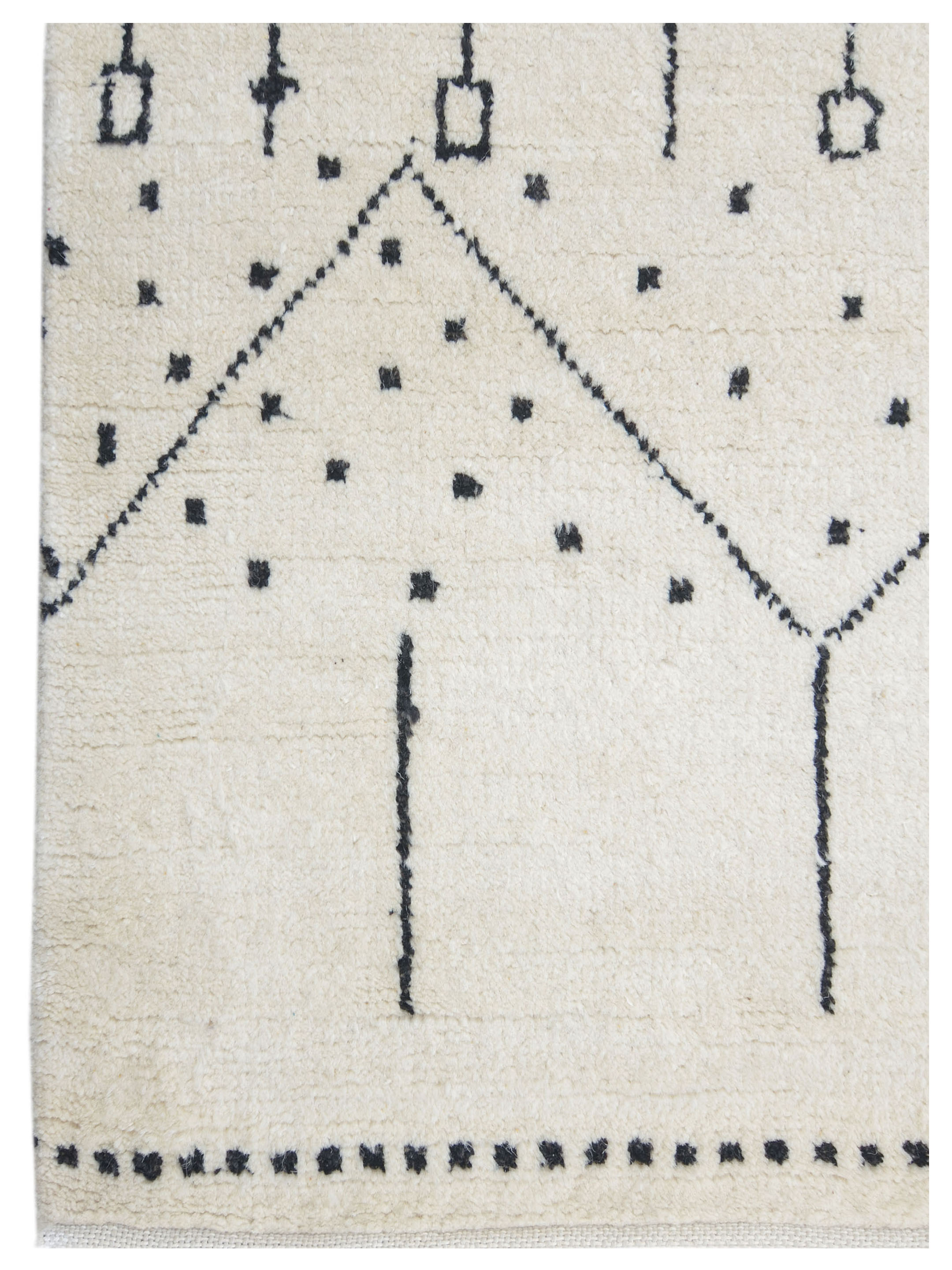Moroccan Hand Knotted Ivory - Image 4 of 5