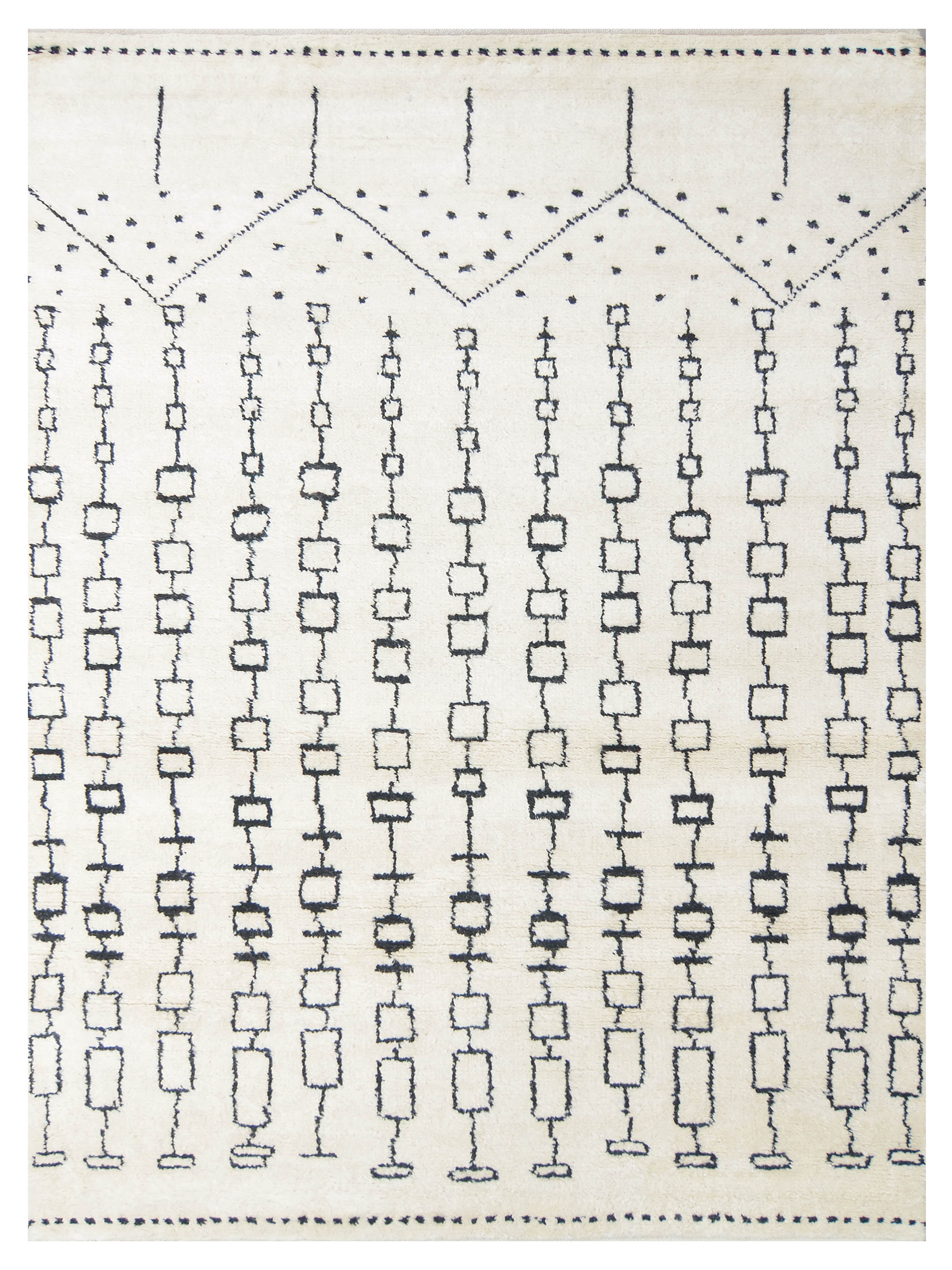 Moroccan Hand Knotted Ivory