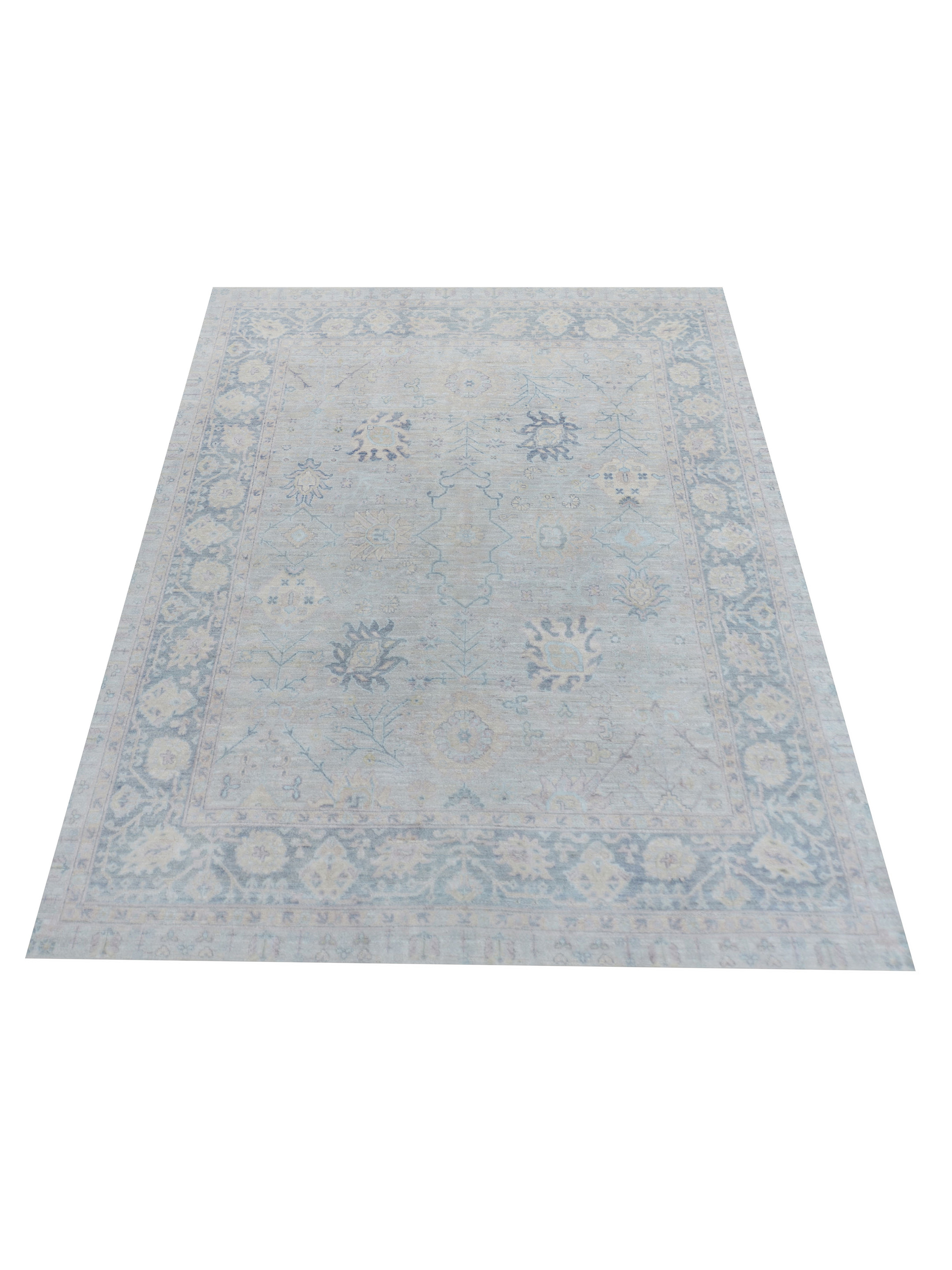 Ziegler Silk Route Hand Knotted Lt.Grey 8x10 - Image 2 of 5