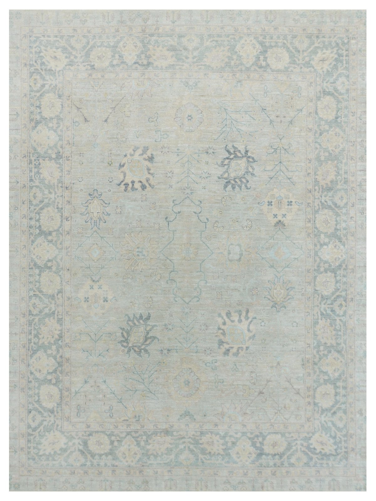 Ziegler Silk Route Hand Knotted Lt.Grey 8x10