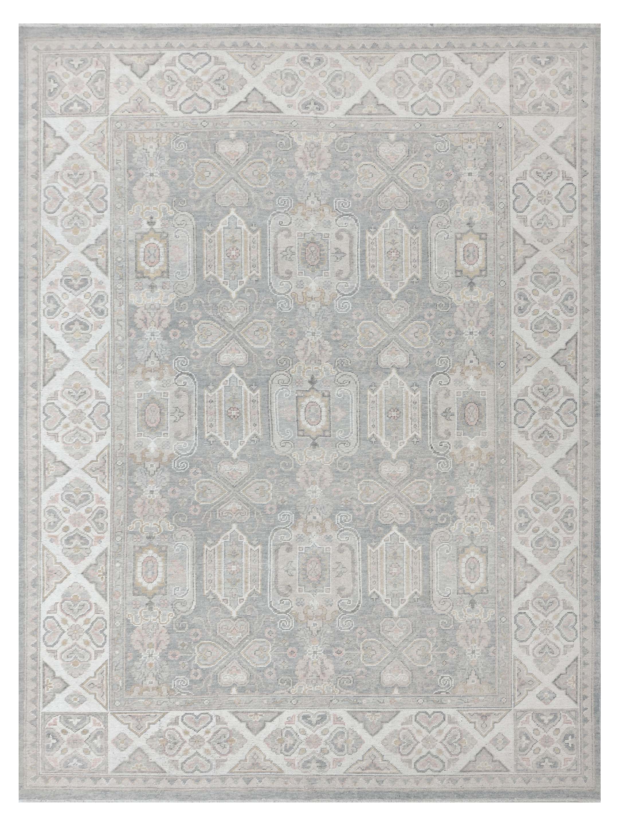 Ushak Hand Knotted Grey 10x14