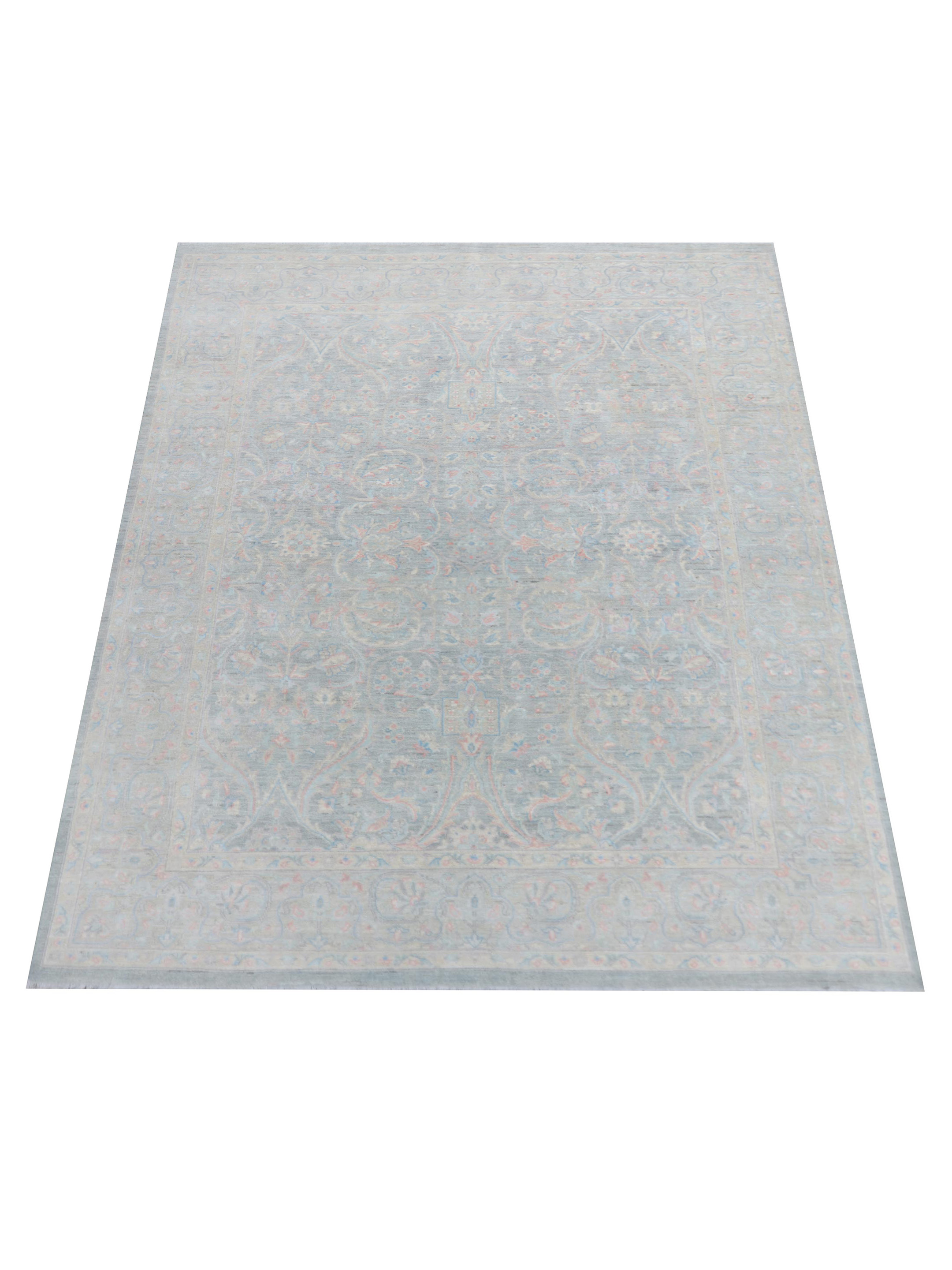 Ziegler Silk Route Hand Knotted Grey 8x10 - Image 2 of 5