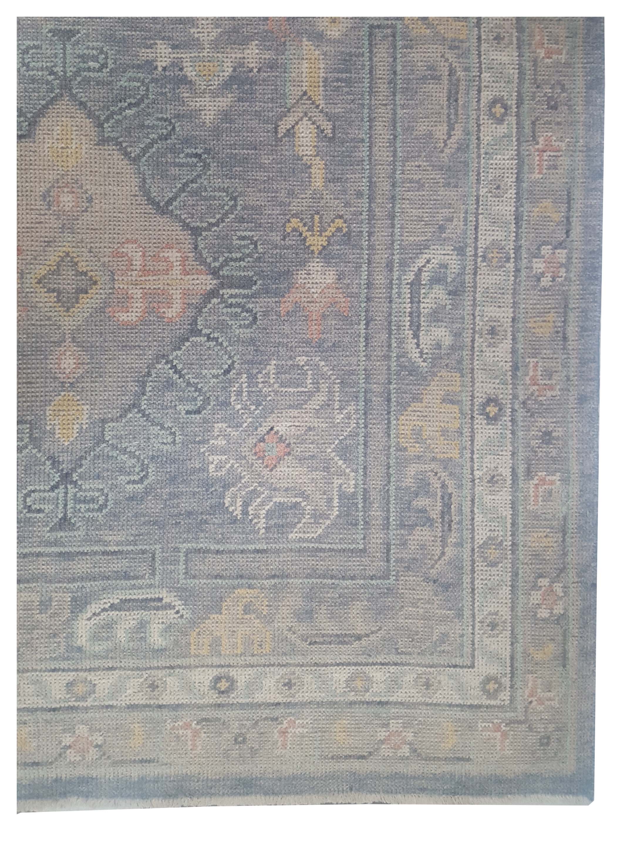 Ushak Hand Knotted Grey 9x12 - Image 2 of 4