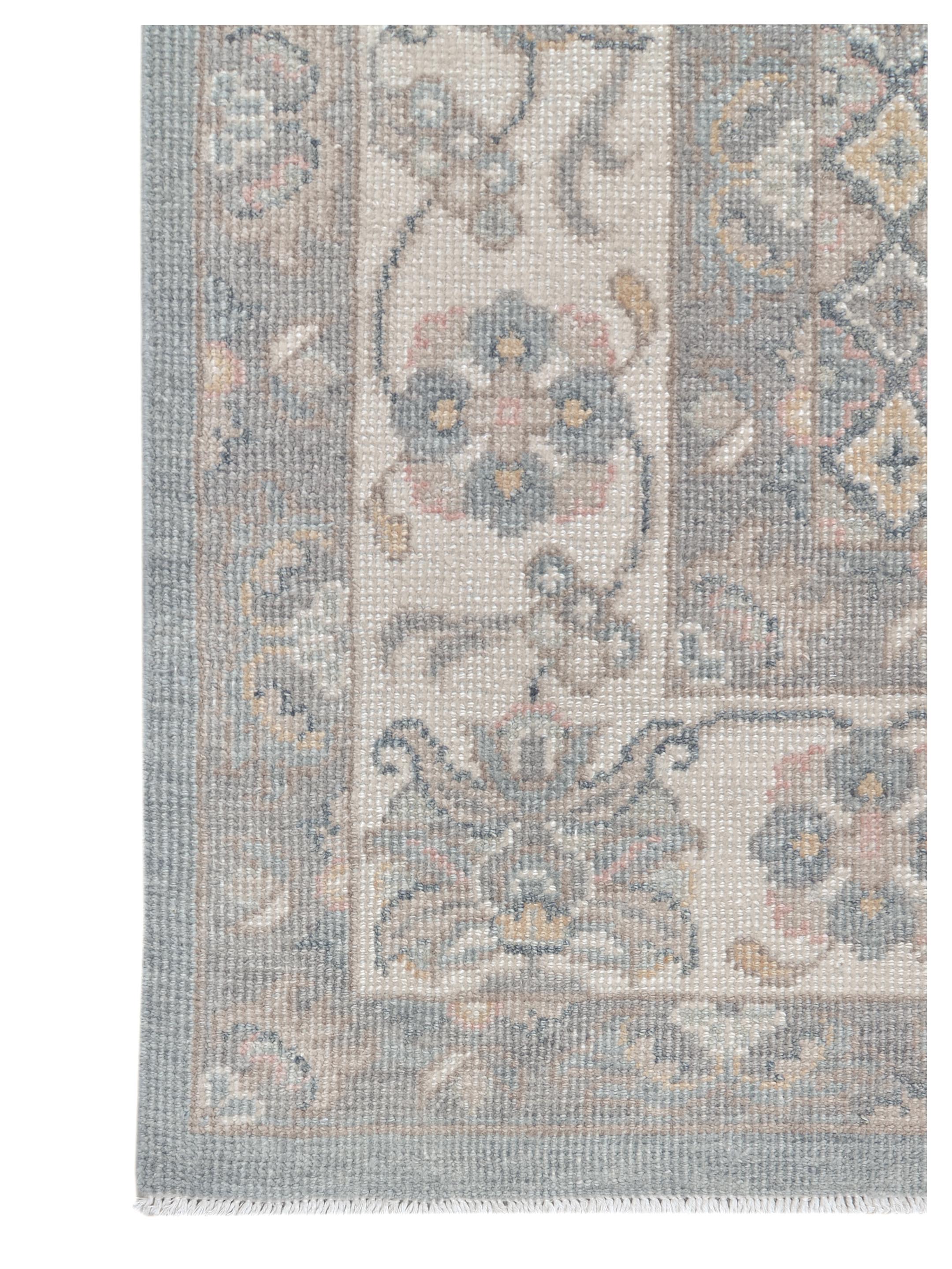 Ushak Hand Knotted Blue 9x12 - Image 2 of 6