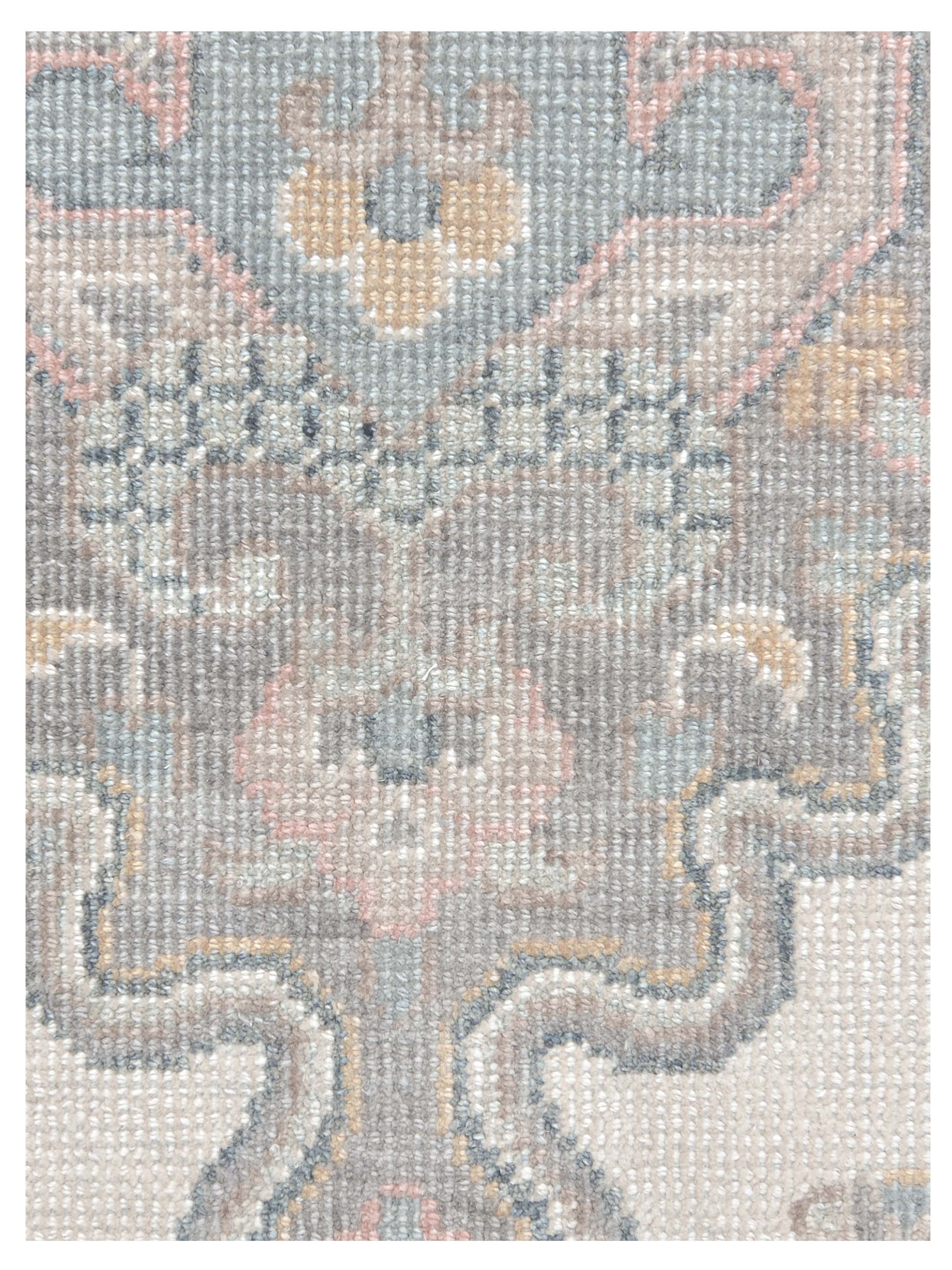 Ushak Hand Knotted Blue 9x12 - Image 3 of 6