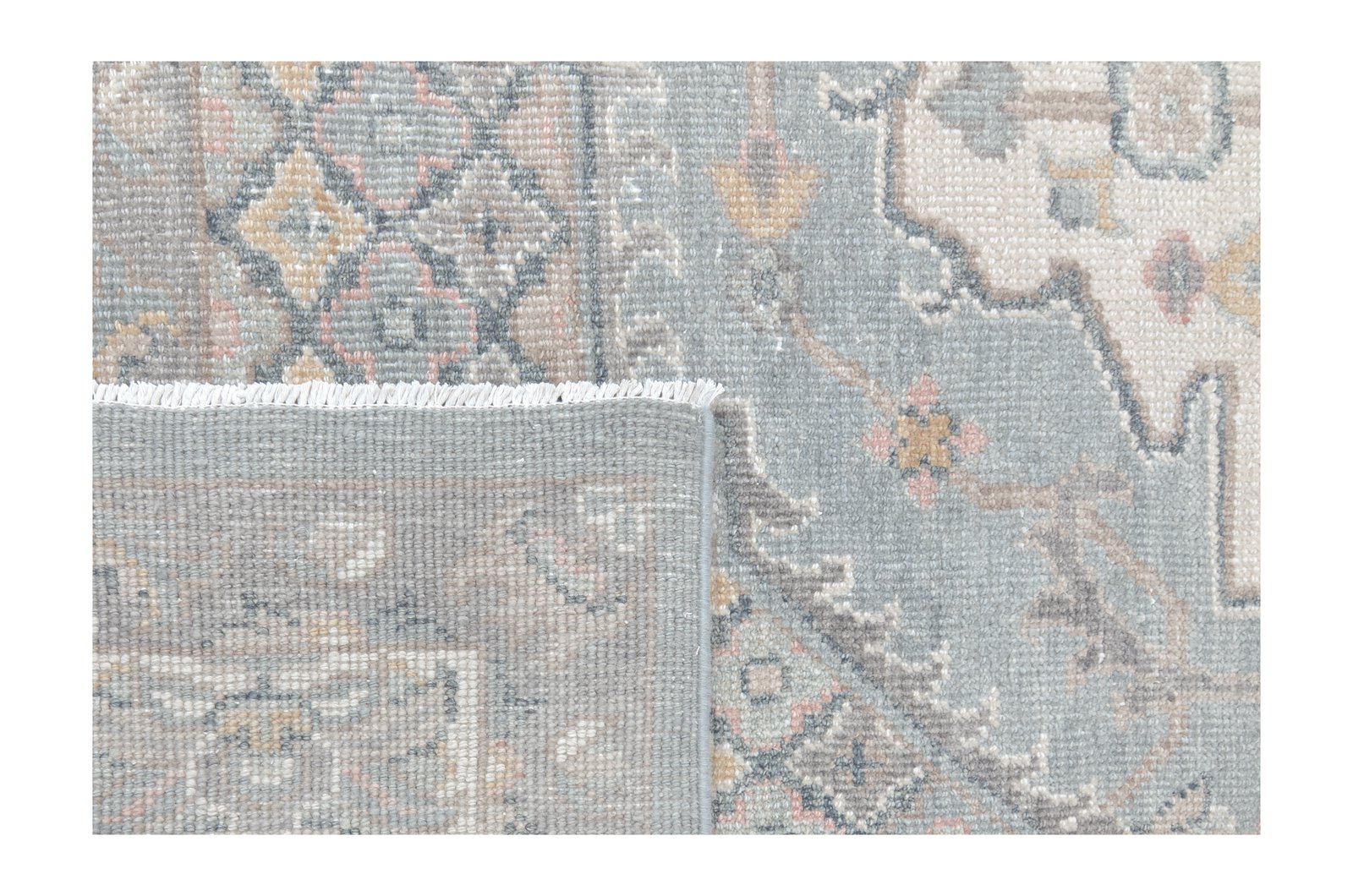 Ushak Hand Knotted Blue 9x12 - Image 5 of 6