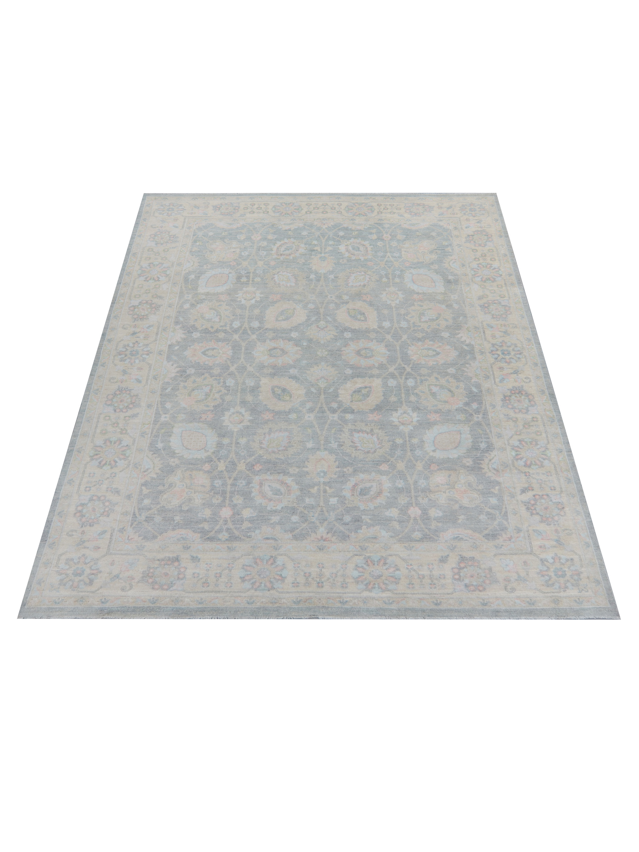 Ziegler Silk Route Hand Knotted Grey 9x12 - Image 2 of 5