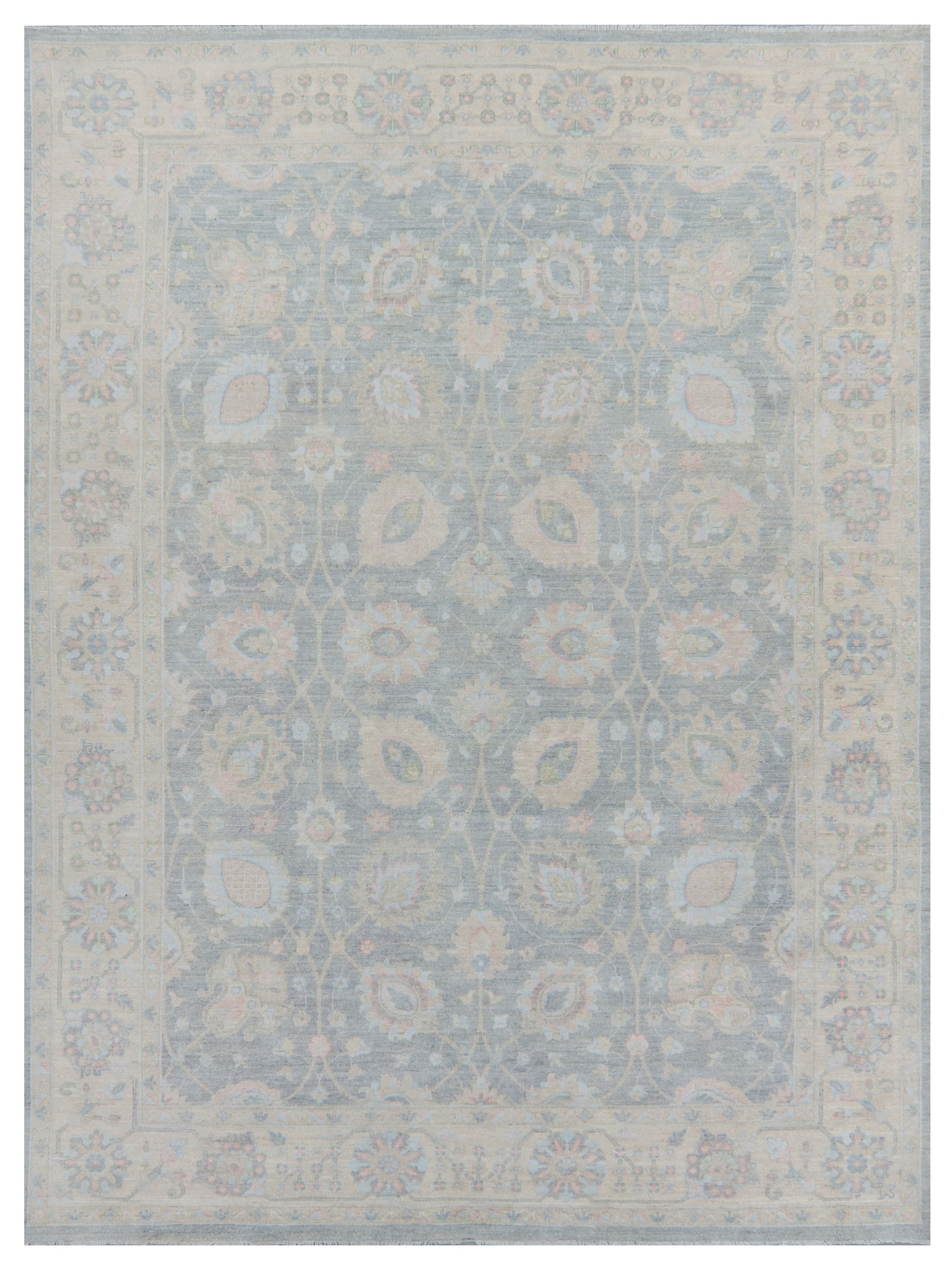 Ziegler Silk Route Hand Knotted Grey 9x12