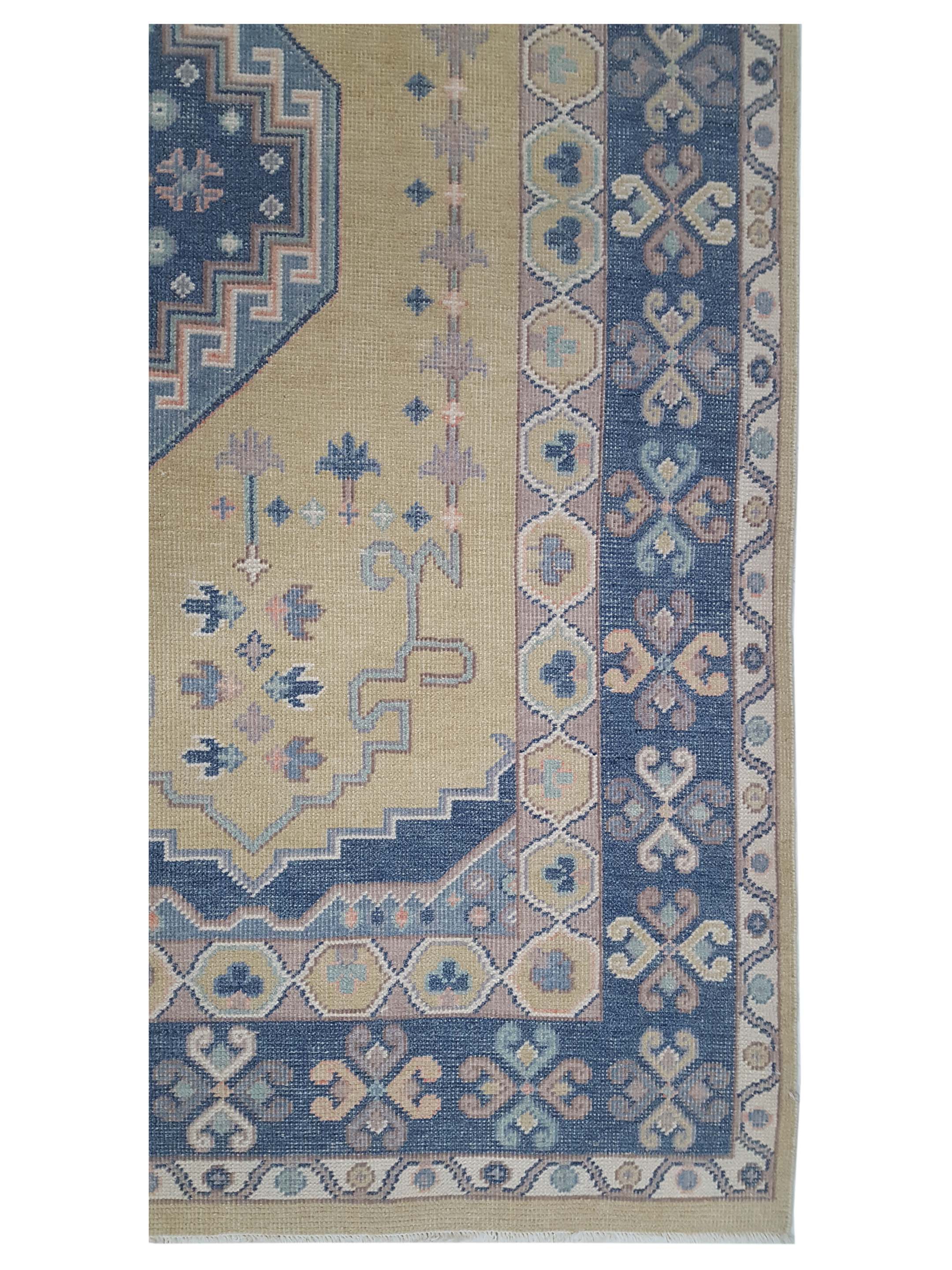 Ushak Hand Knotted Gold 8x10 - Image 2 of 3
