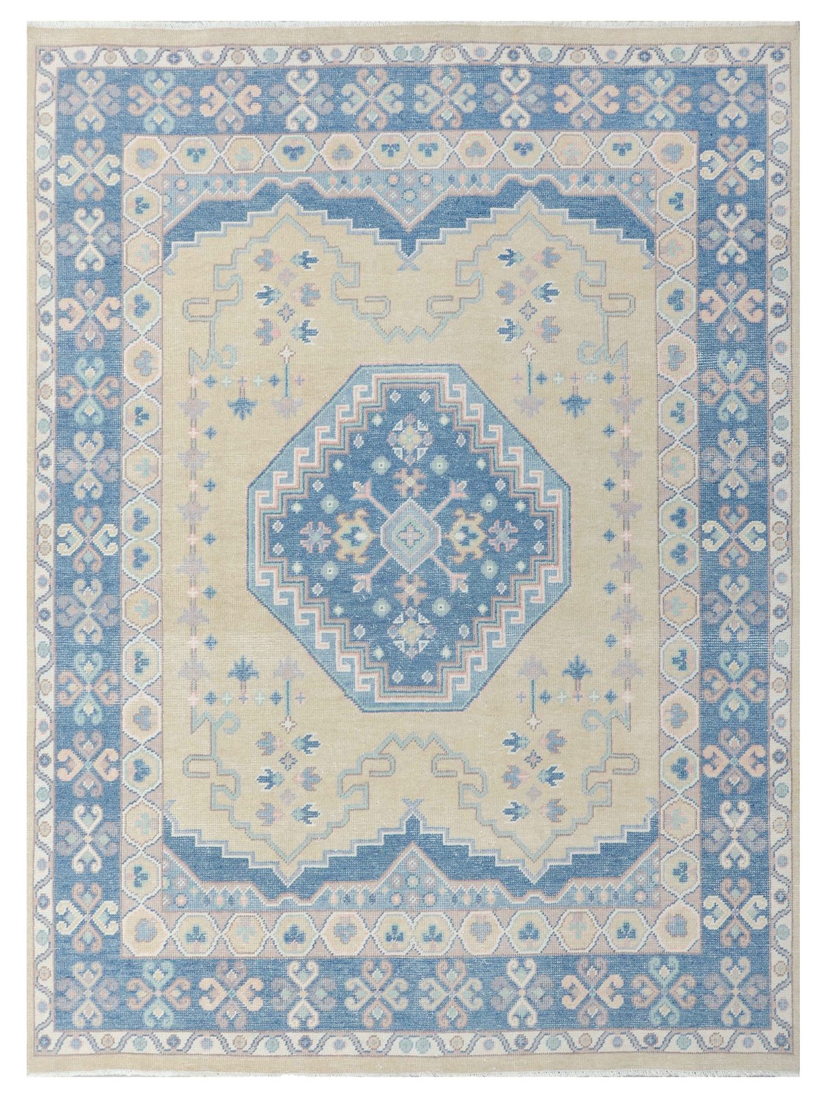 Ushak Hand Knotted Gold 8x10
