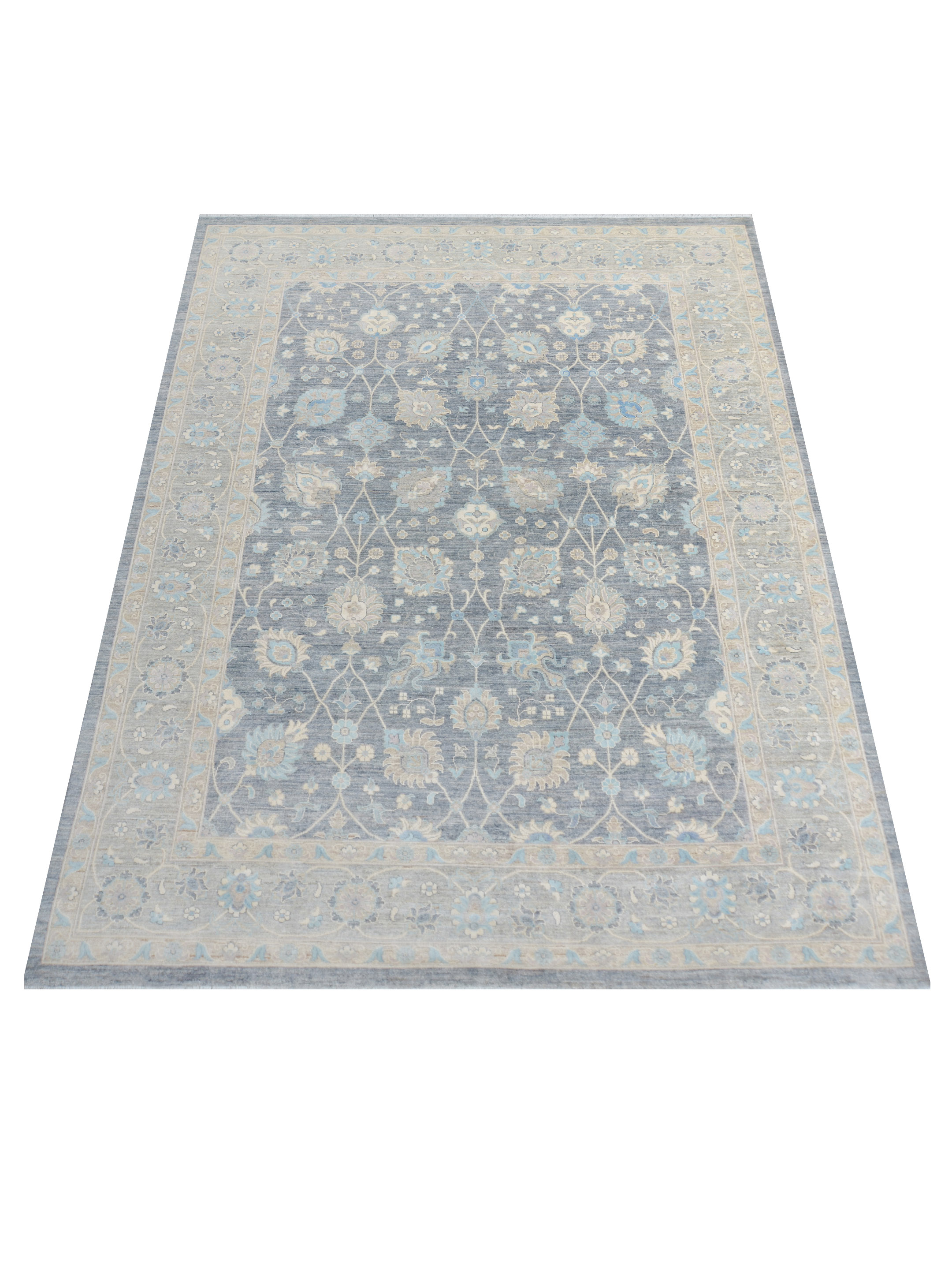 Ziegler Silk Route Hand Knotted D.Grey 9x12 - Image 2 of 5