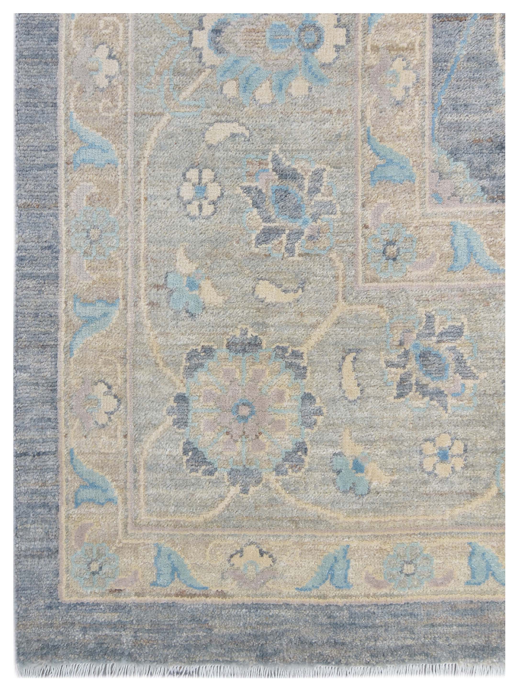 Ziegler Silk Route Hand Knotted D.Grey 9x12 - Image 4 of 5