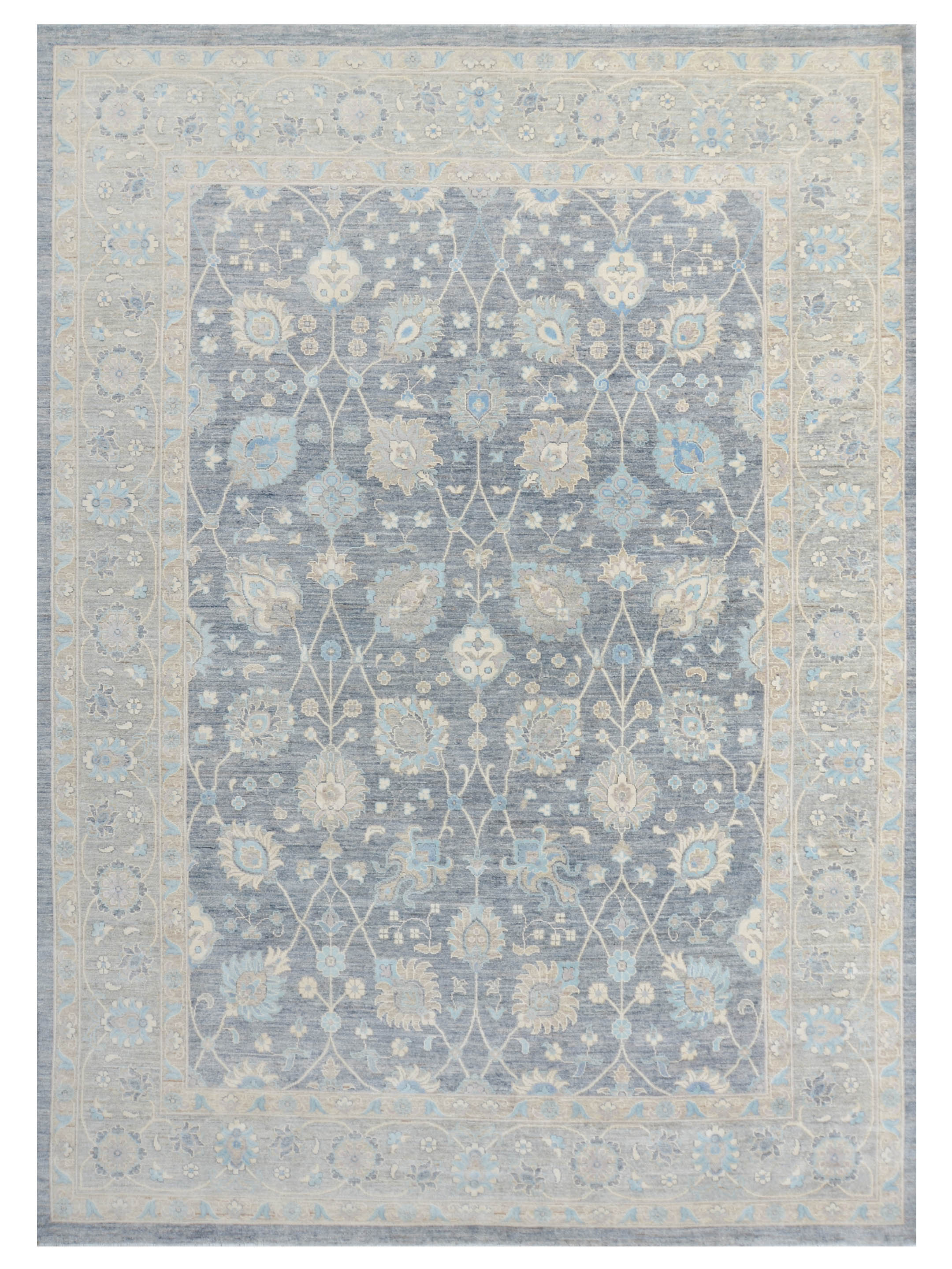 Ziegler Silk Route Hand Knotted D.Grey 9x12