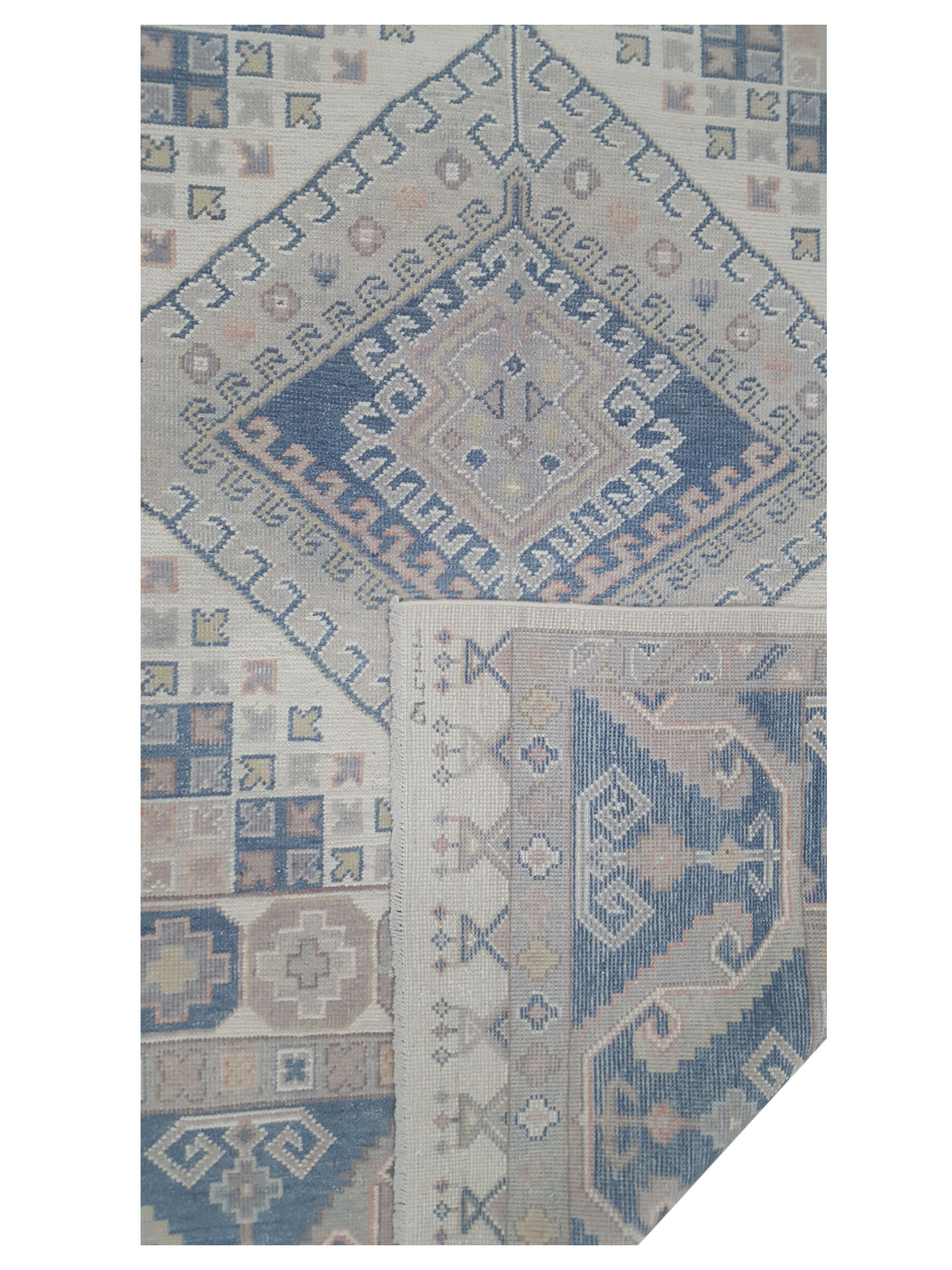 Ushak Hand Knotted Ivory 8x10 - Image 3 of 4
