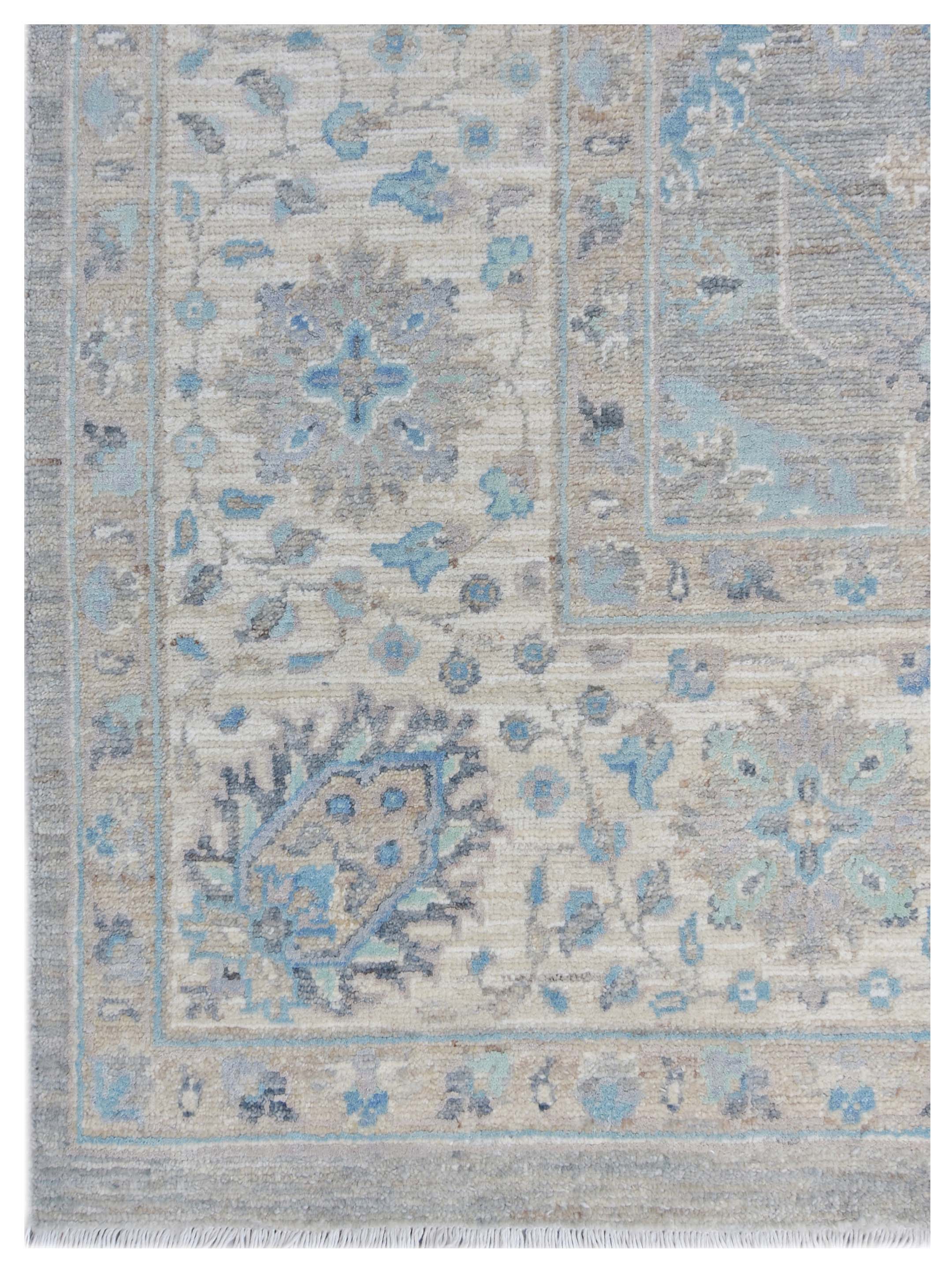 Ziegler Silk Route Hand Knotted Lt.Grey 9x12 - Image 4 of 5