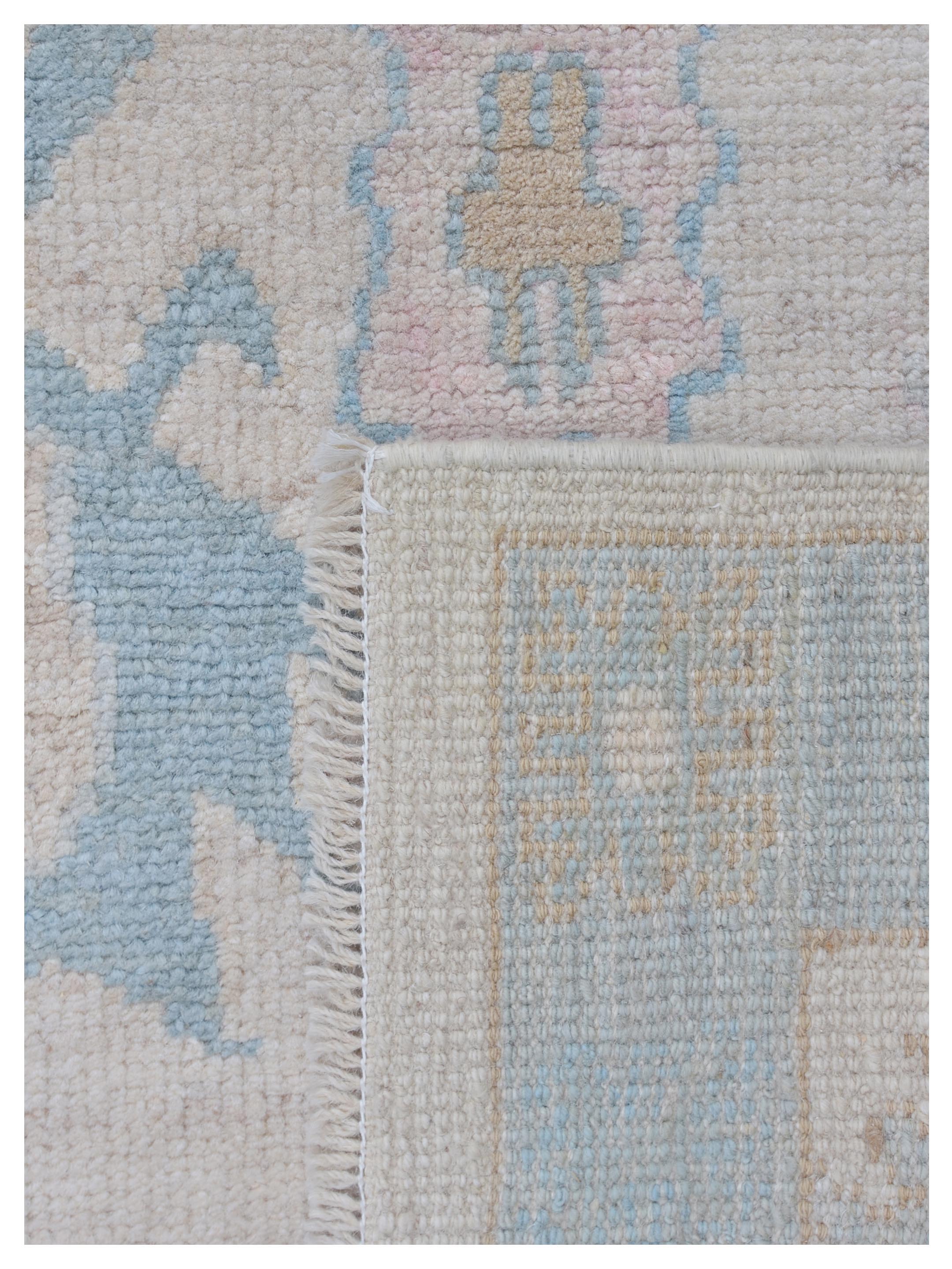 Ushak Wool Weft Hand Knotted Ivory 3x14 - Image 5 of 5