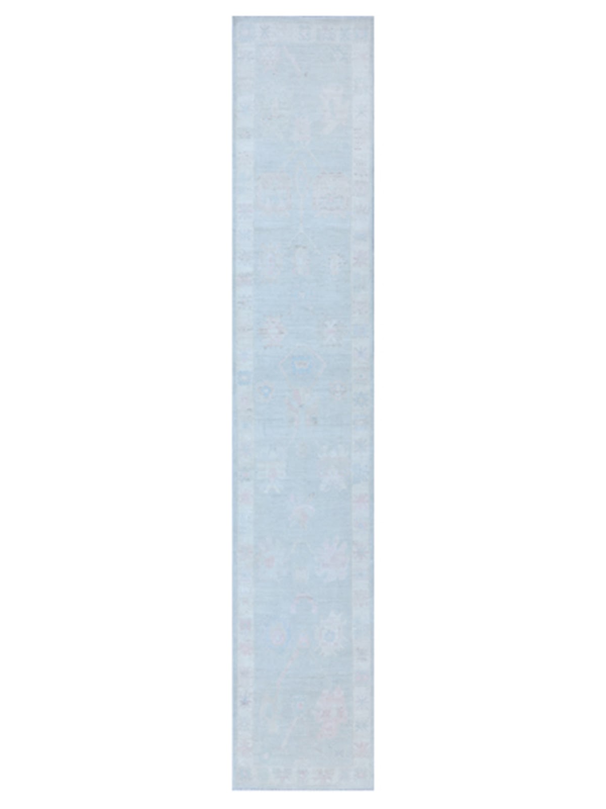 Ushak Wool Weft Hand Knotted Grey 3x14 - Image 2 of 7