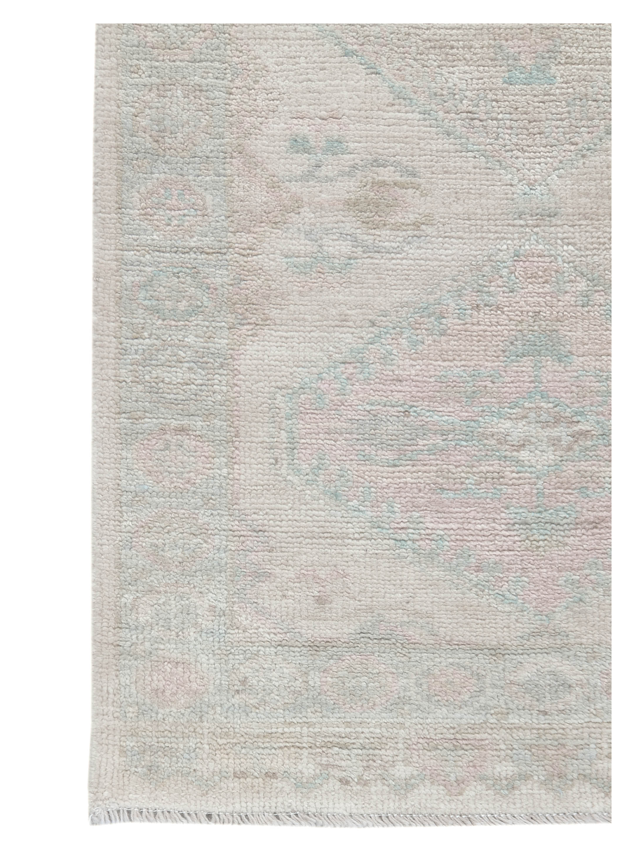 Ushak Wool Weft Hand Knotted Beige 3x10 - Image 2 of 6