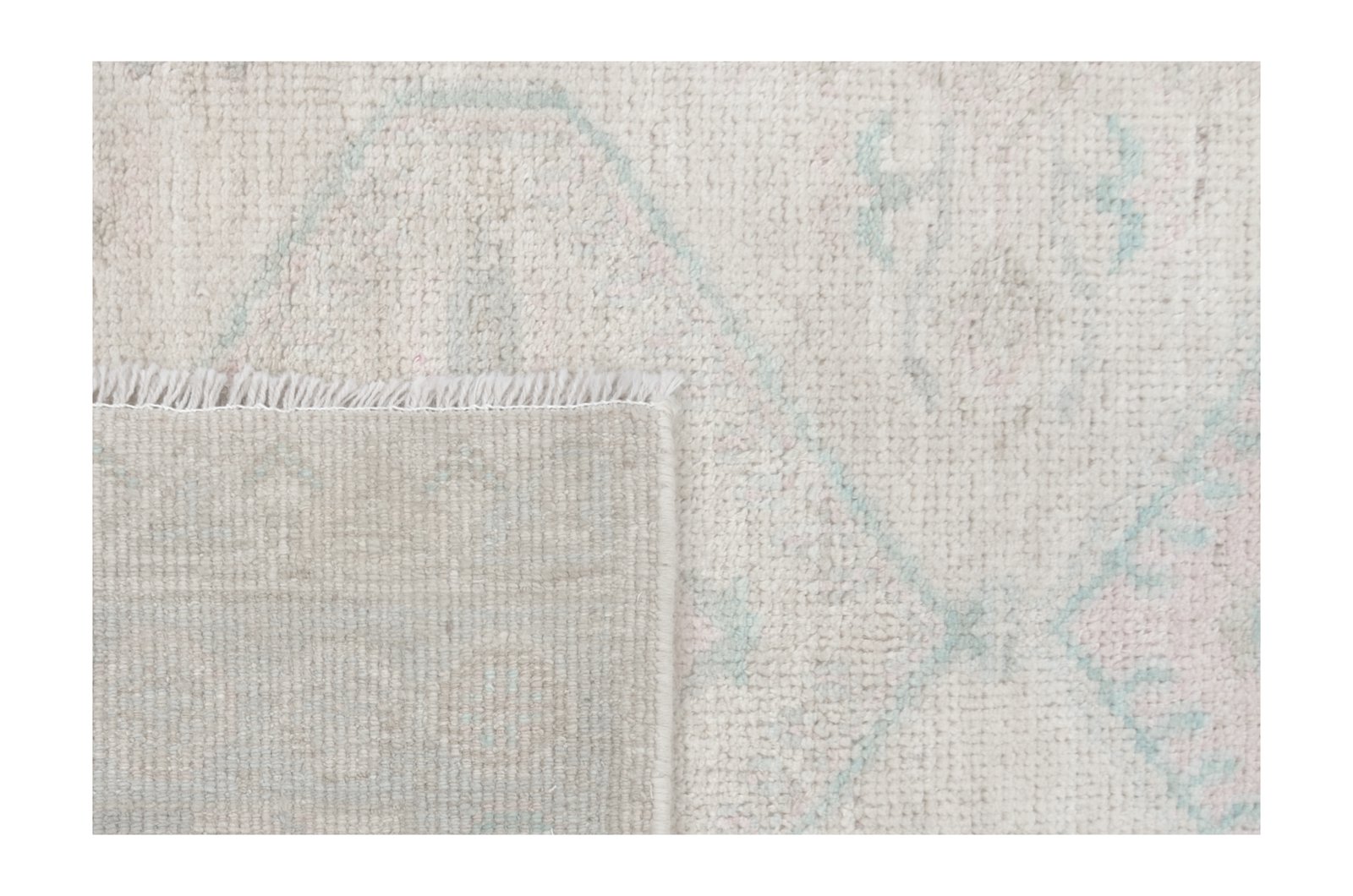 Ushak Wool Weft Hand Knotted Beige 3x10 - Image 6 of 6