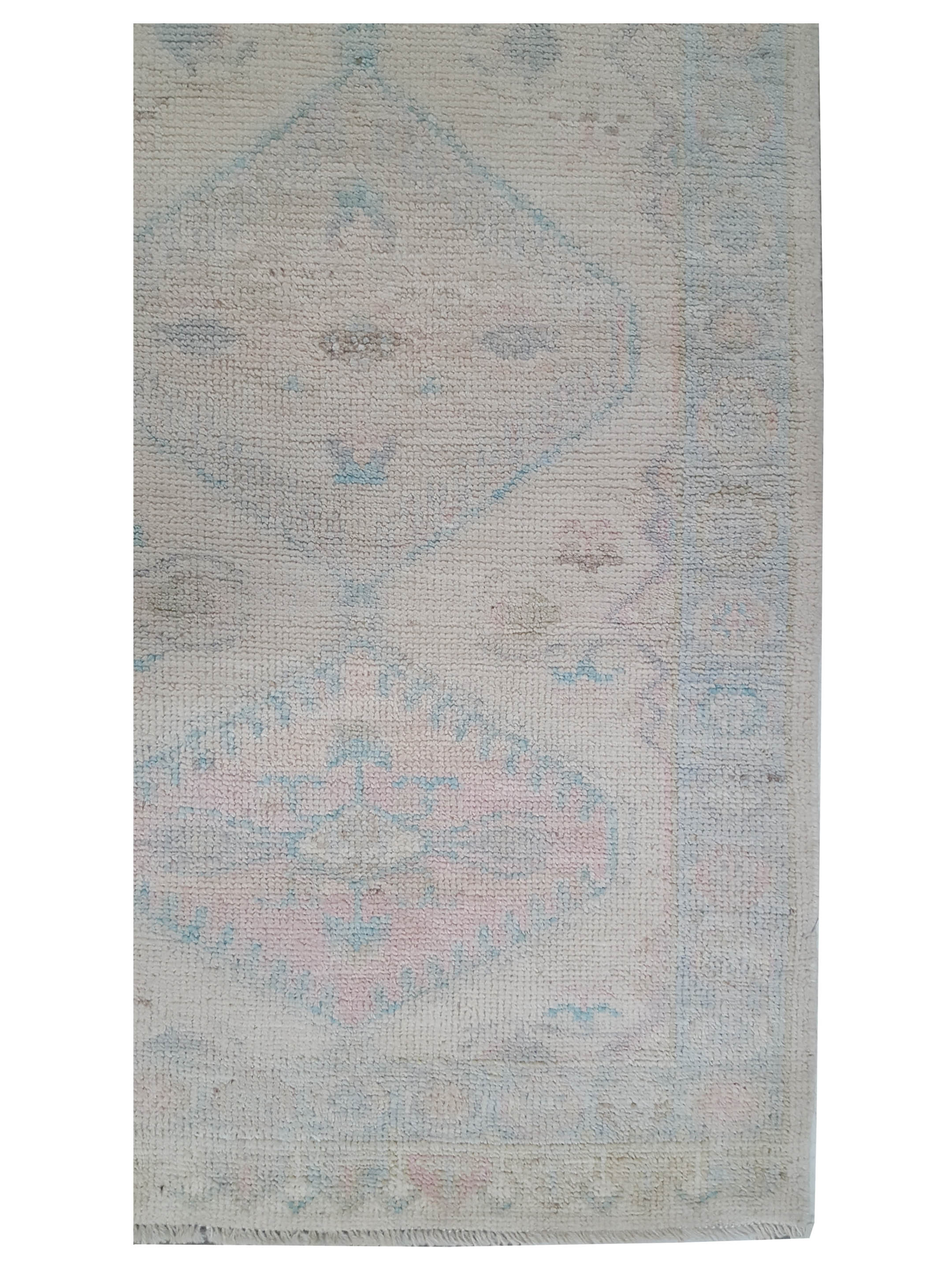 Ushak Wool Weft Hand Knotted Ivory 3x10 - Image 2 of 6