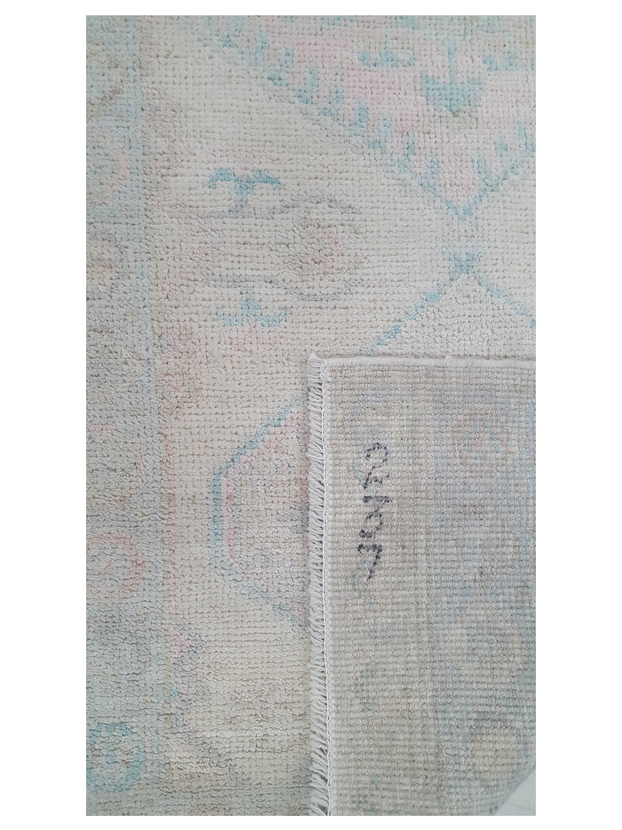 Ushak Wool Weft Hand Knotted Ivory 3x10 - Image 3 of 6
