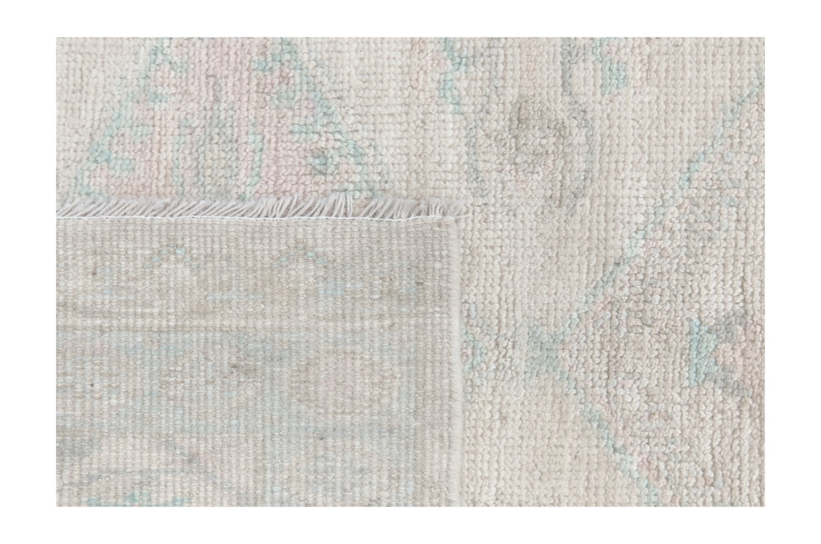 Ushak Wool Weft Hand Knotted Ivory 3x10 - Image 6 of 6