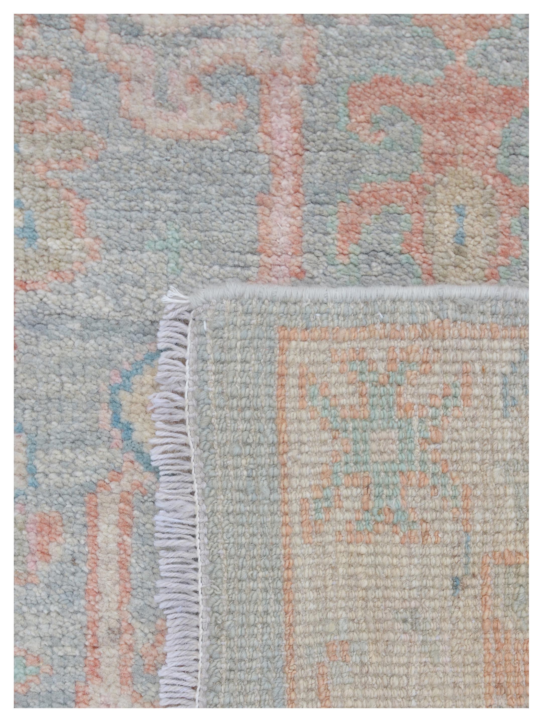 Ushak Wool Weft Hand Knotted Grey 3x14 - Image 5 of 5