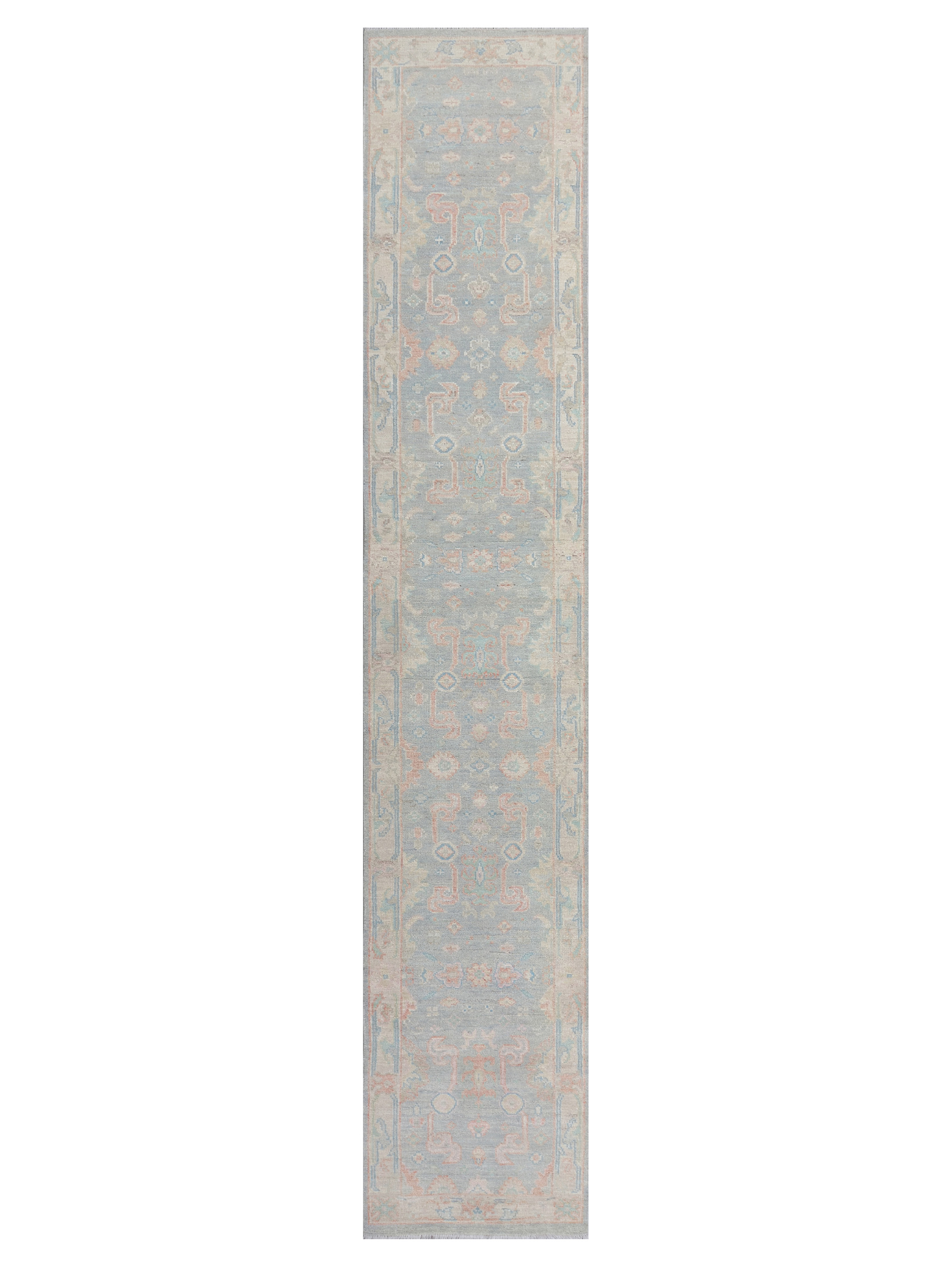 Ushak Wool Weft Hand Knotted Grey 3x14