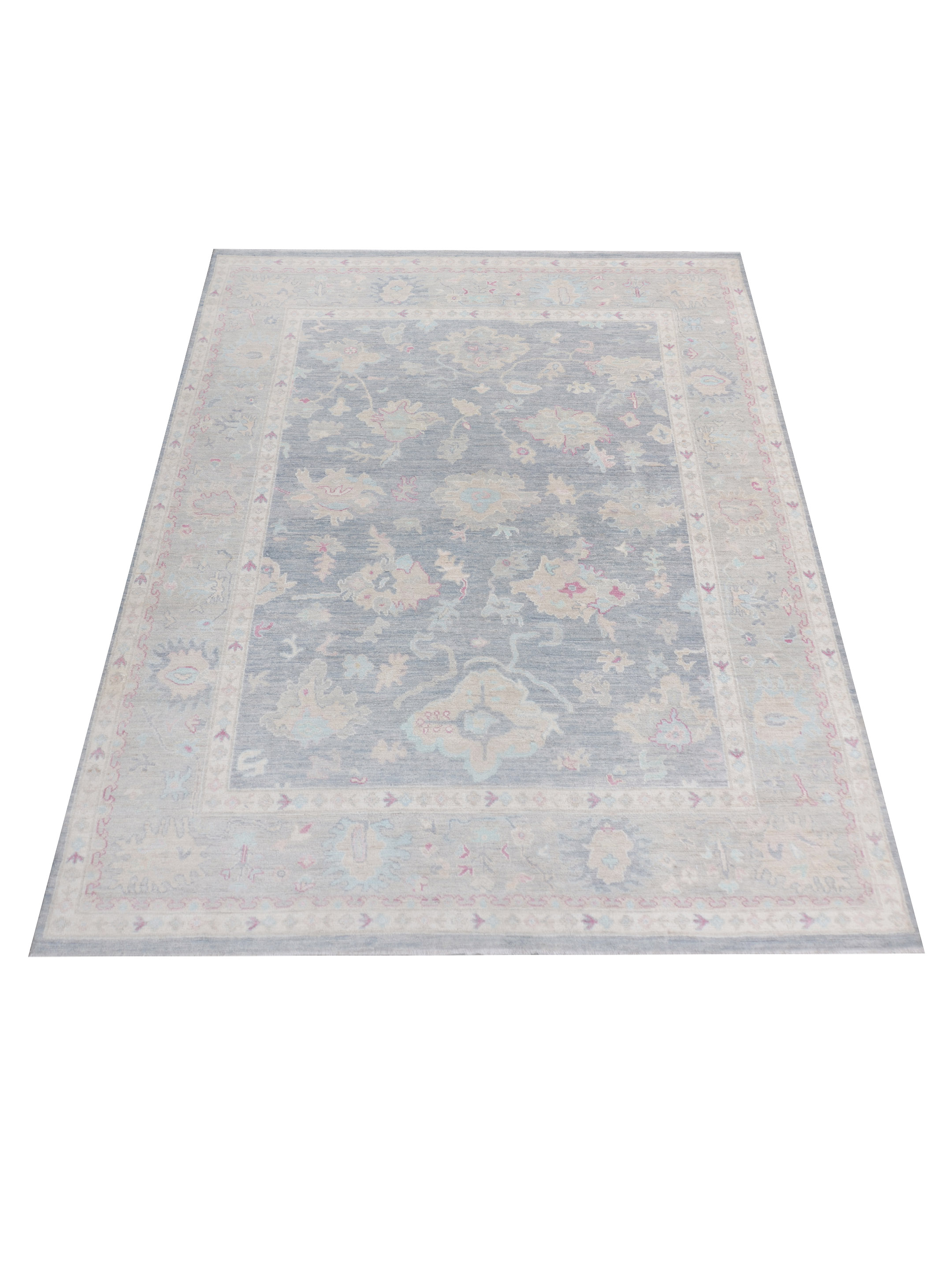 Ushak Wool Weft Hand Knotted D.Grey 8x10 - Image 2 of 5