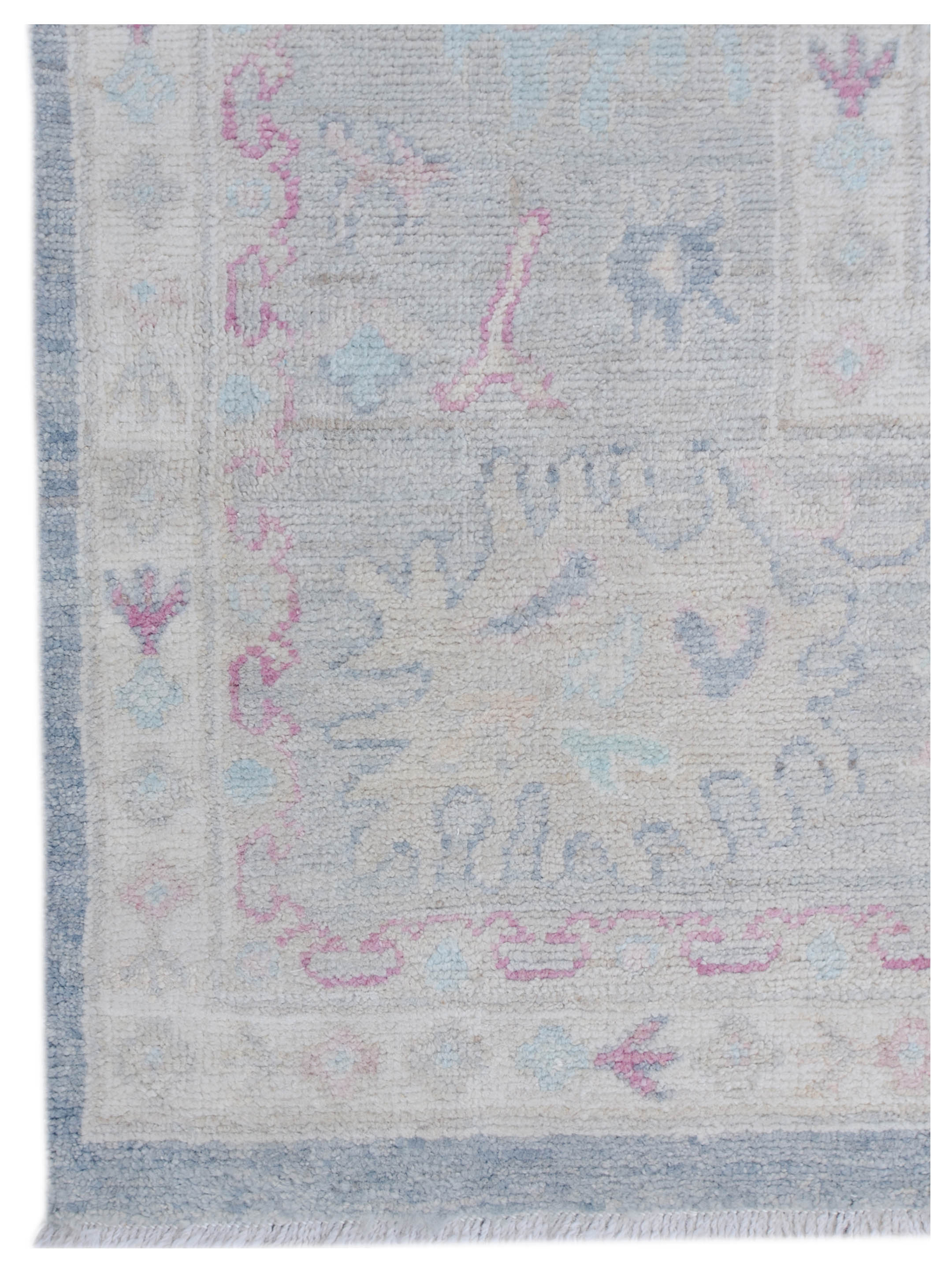 Ushak Wool Weft Hand Knotted D.Grey 8x10 - Image 4 of 5