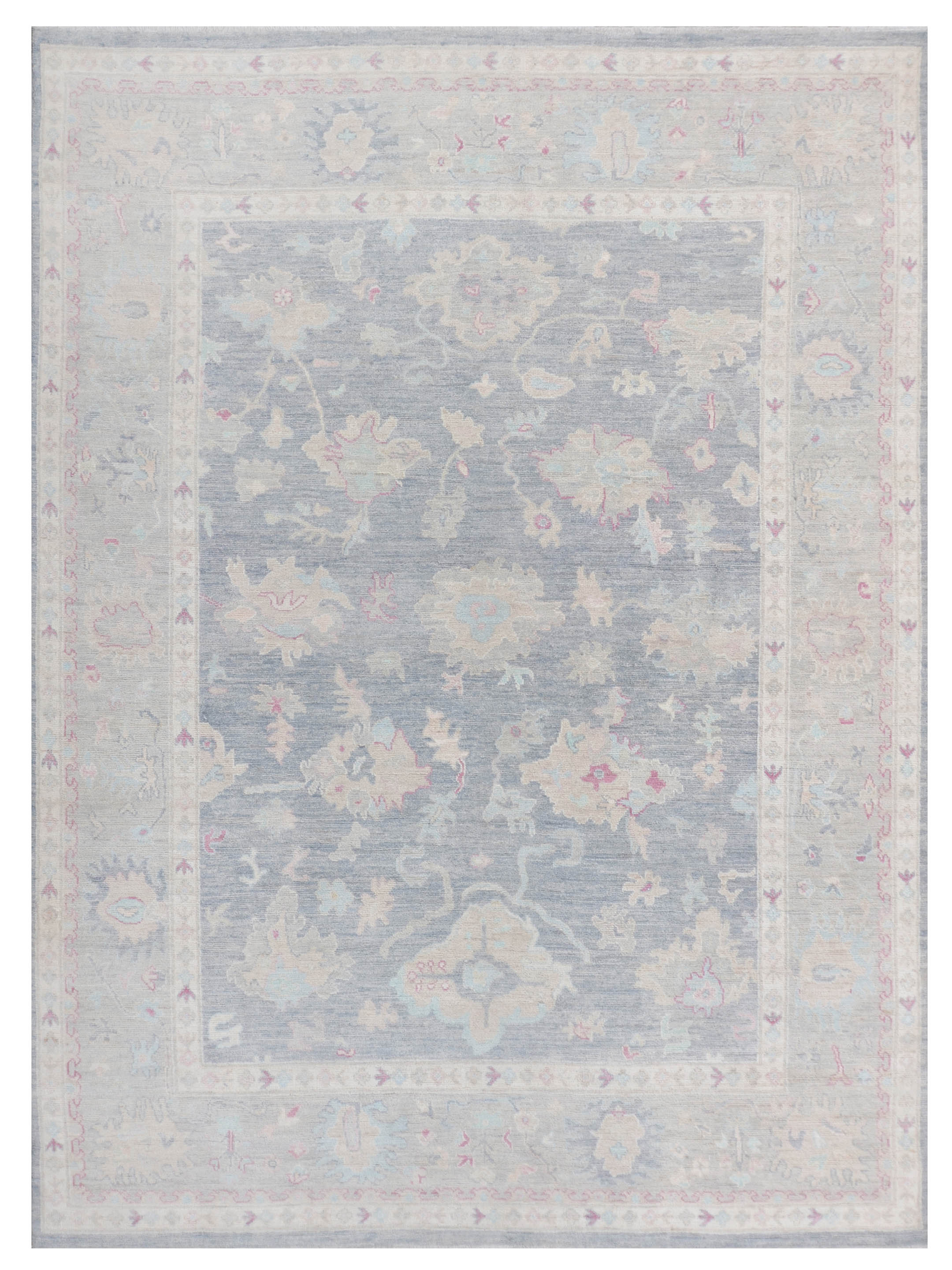 Ushak Wool Weft Hand Knotted D.Grey 8x10