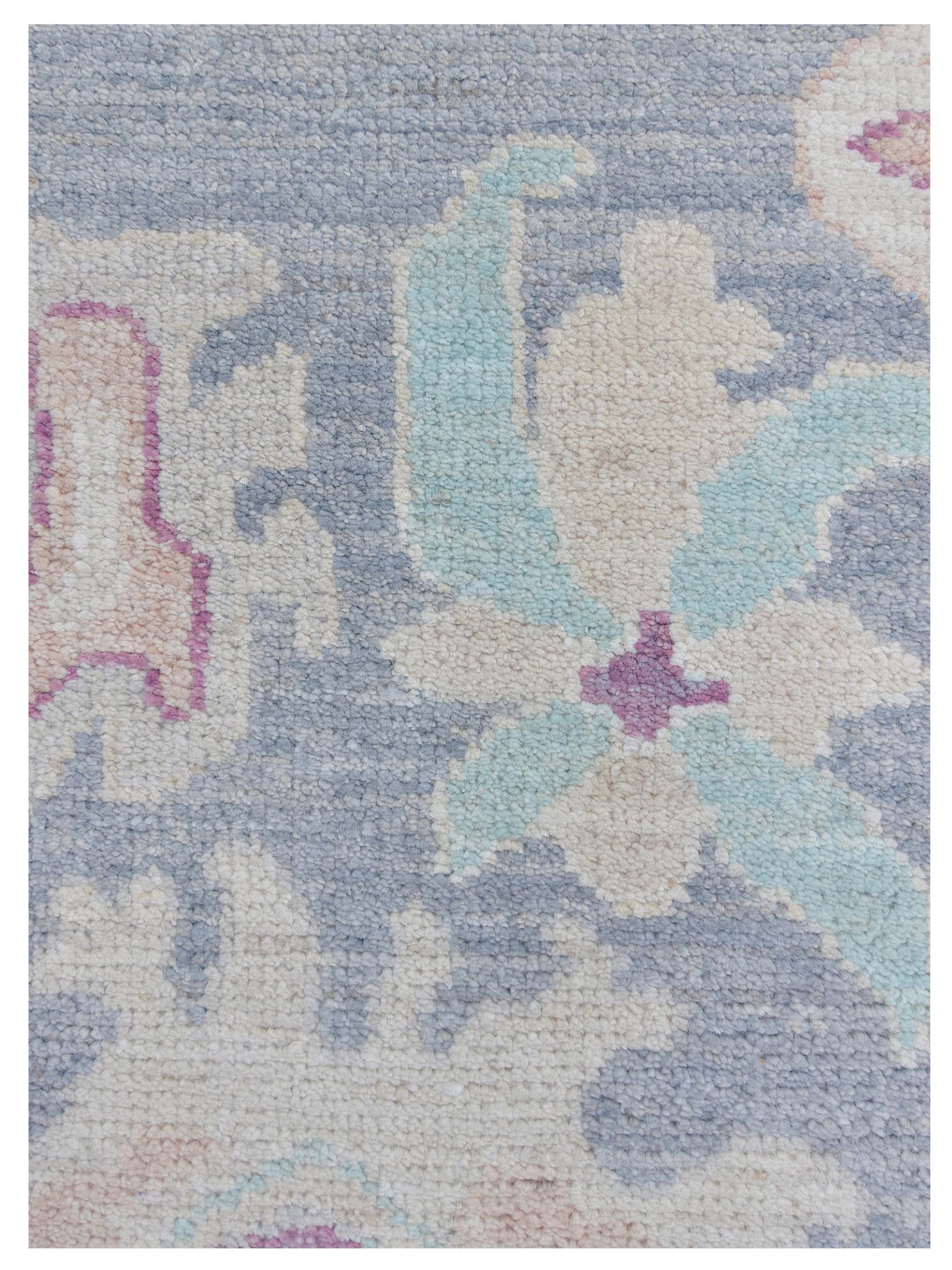 Ushak Wool Weft Hand Knotted D.Grey 9x12 - Image 3 of 5
