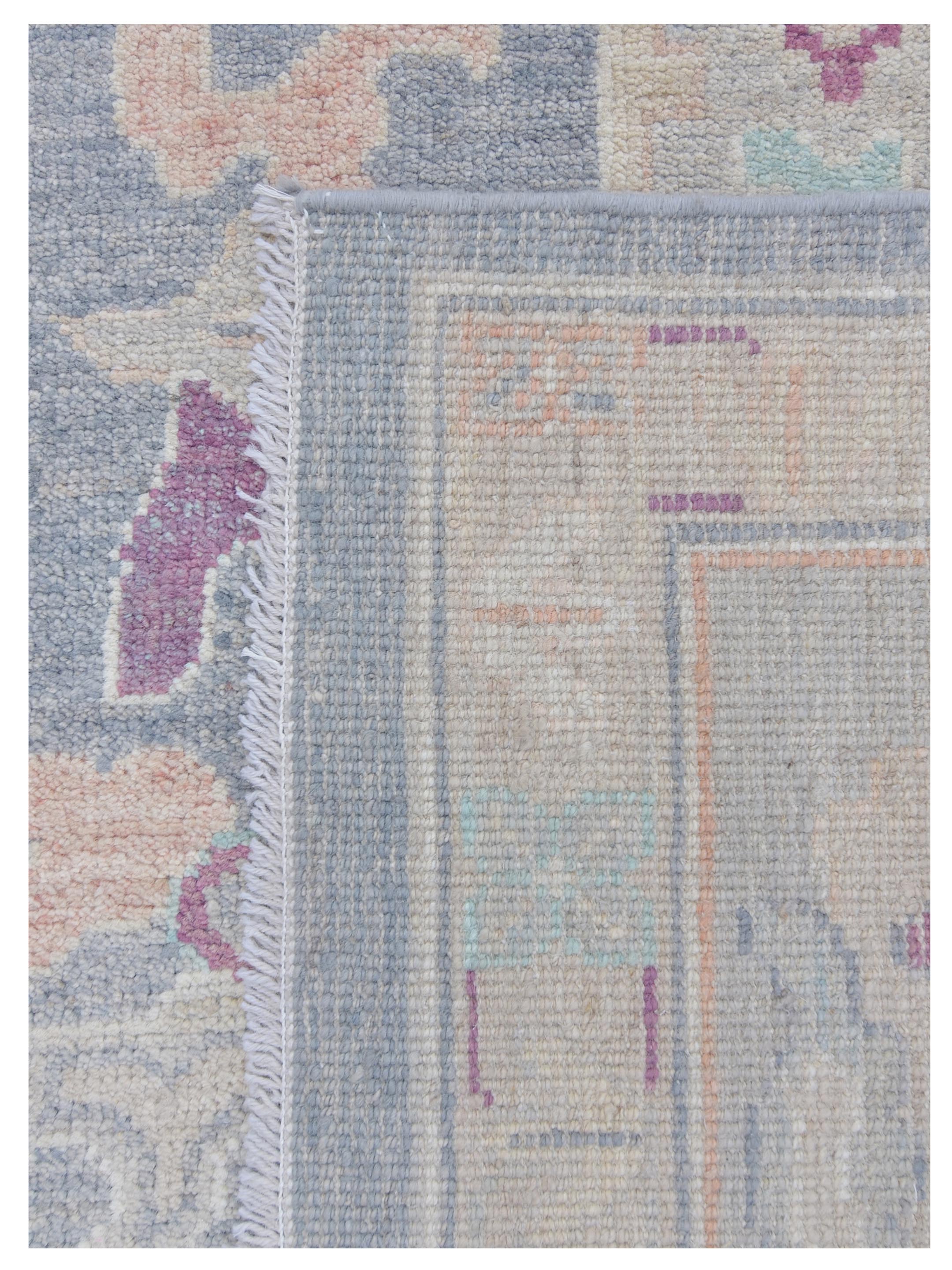 Ushak Wool Weft Hand Knotted D.Grey 9x12 - Image 5 of 5