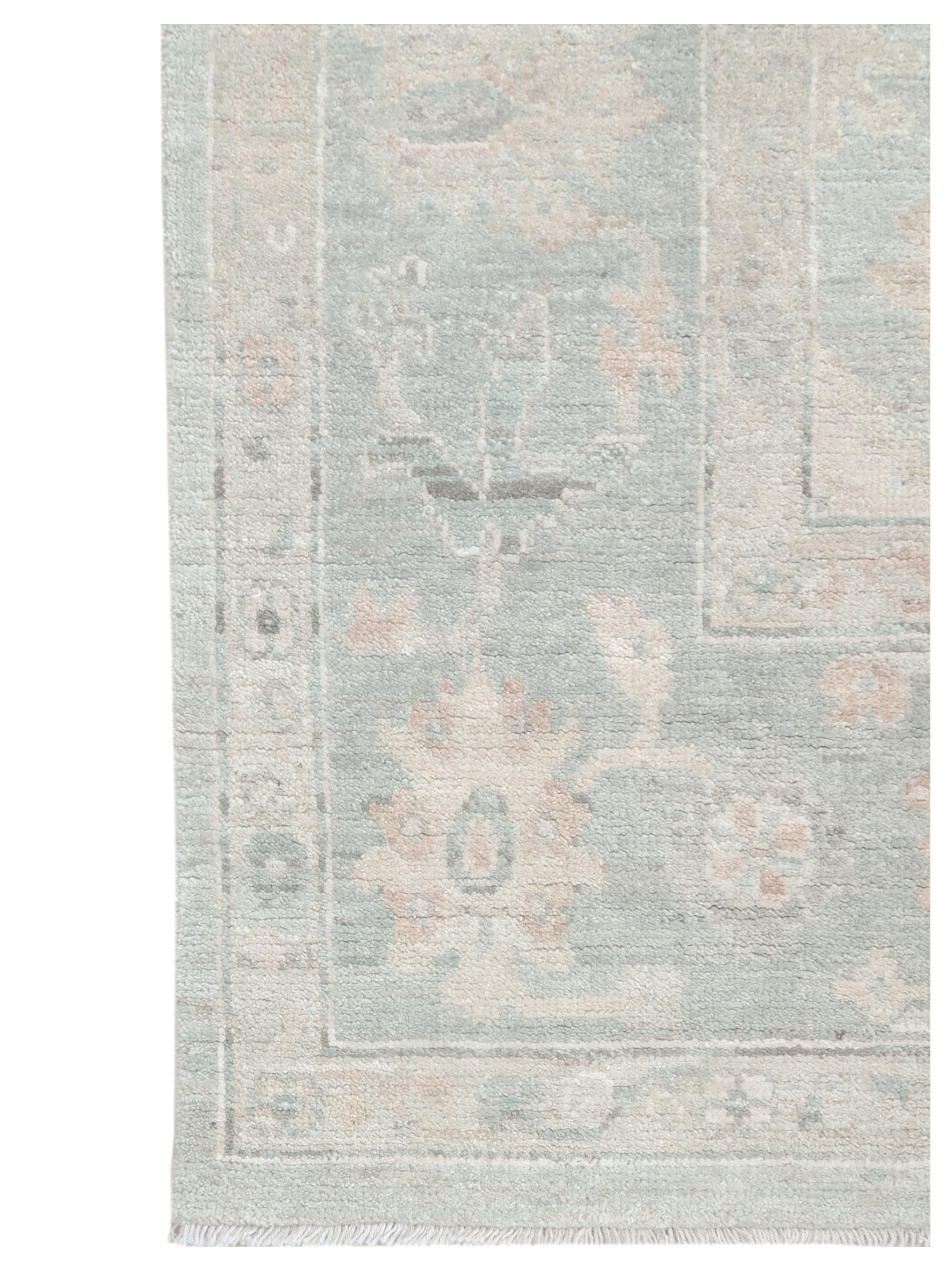 Ushak Wool Weft Hand Knotted Blue 9x12 - Image 2 of 6