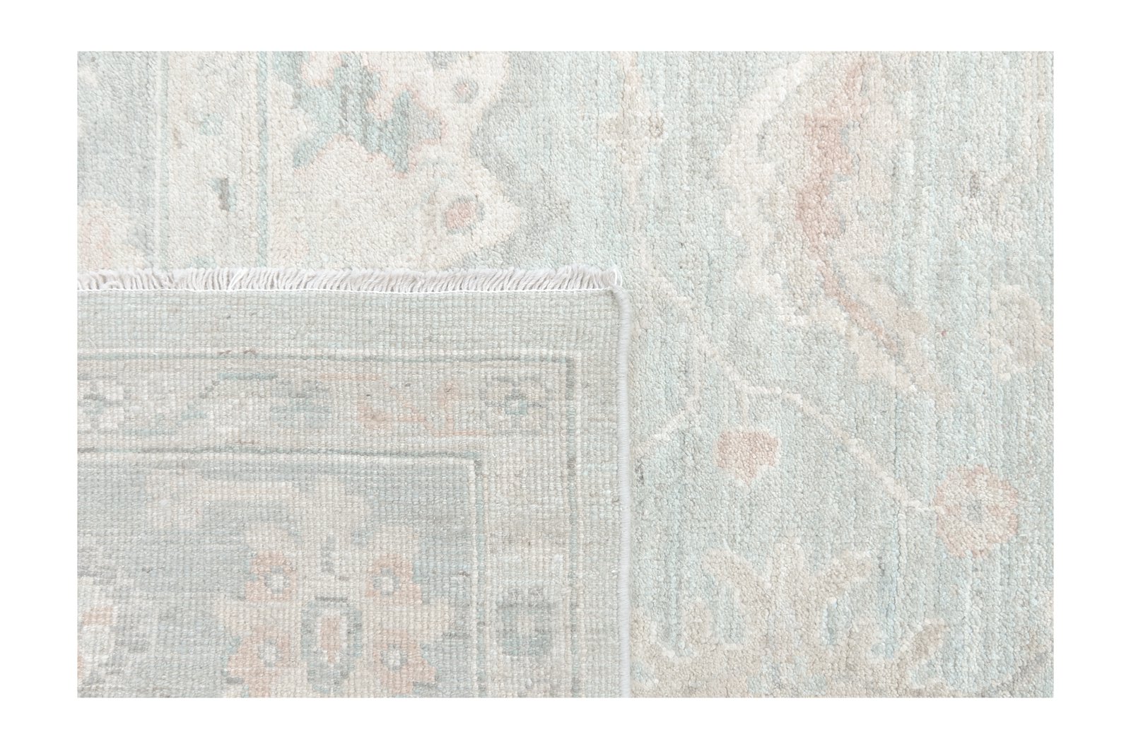 Ushak Wool Weft Hand Knotted Blue 9x12 - Image 6 of 6
