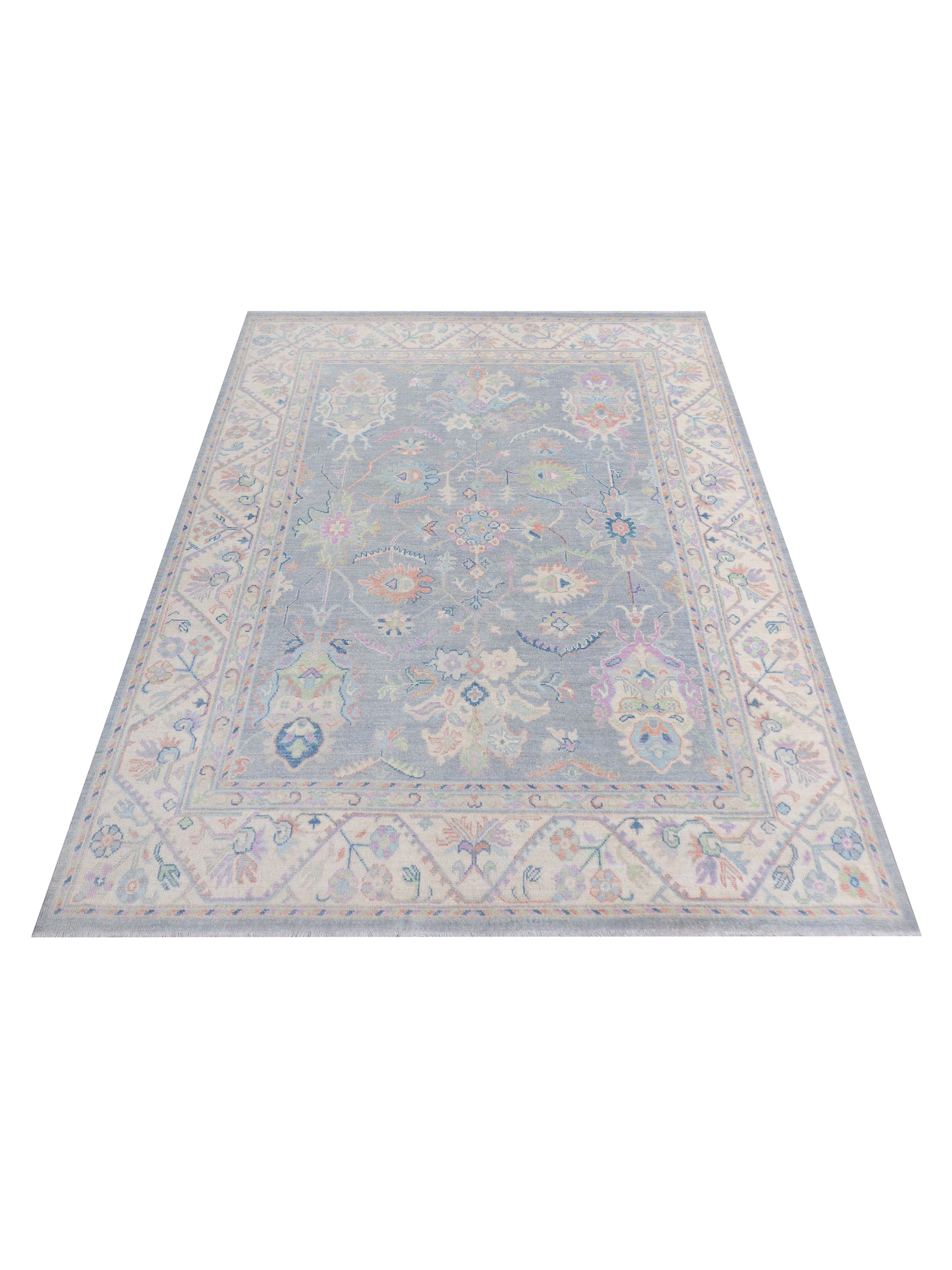 Ushak Wool Weft Hand Knotted Grey 8x10 - Image 2 of 5
