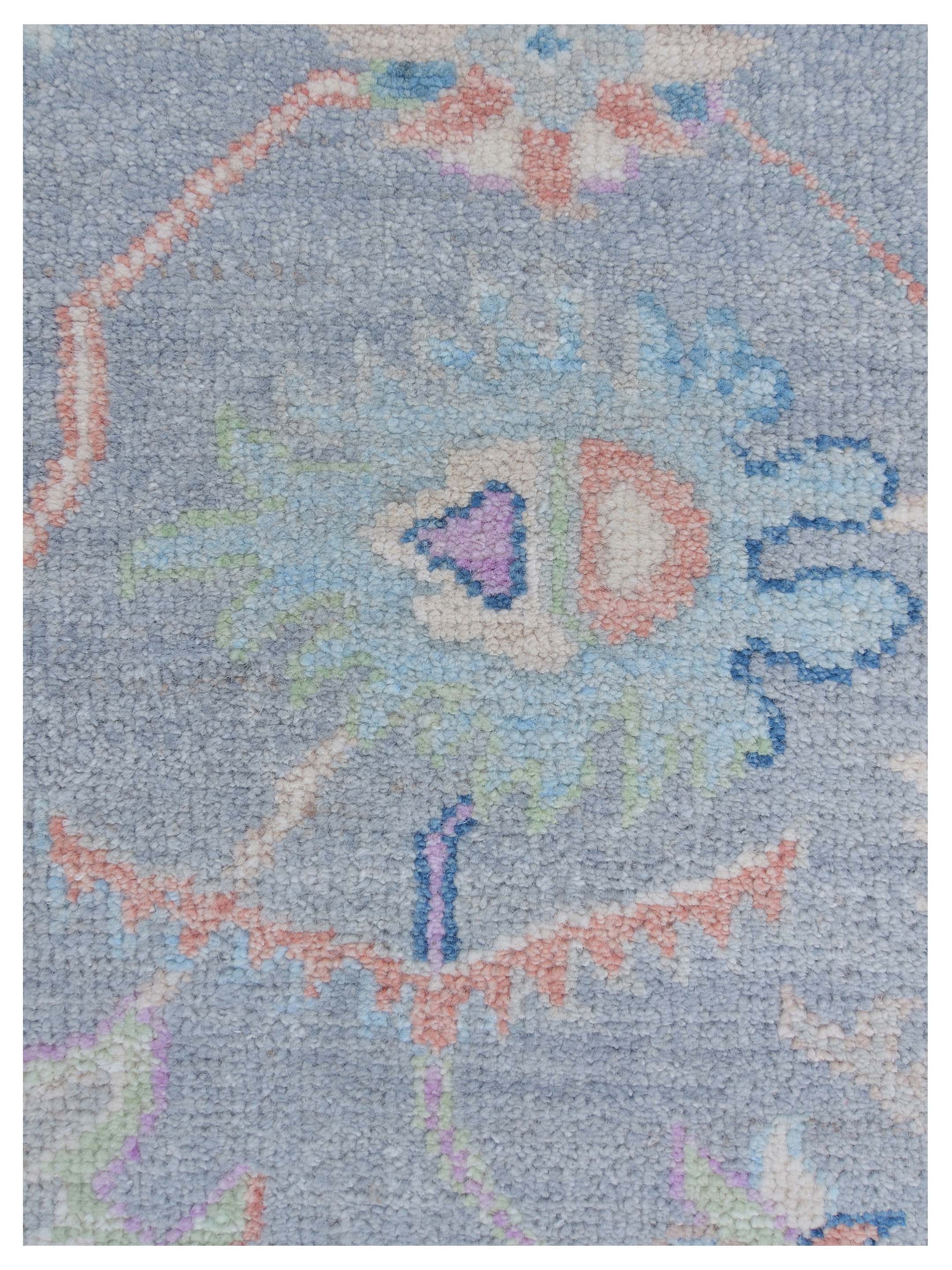 Ushak Wool Weft Hand Knotted Grey 8x10 - Image 3 of 5