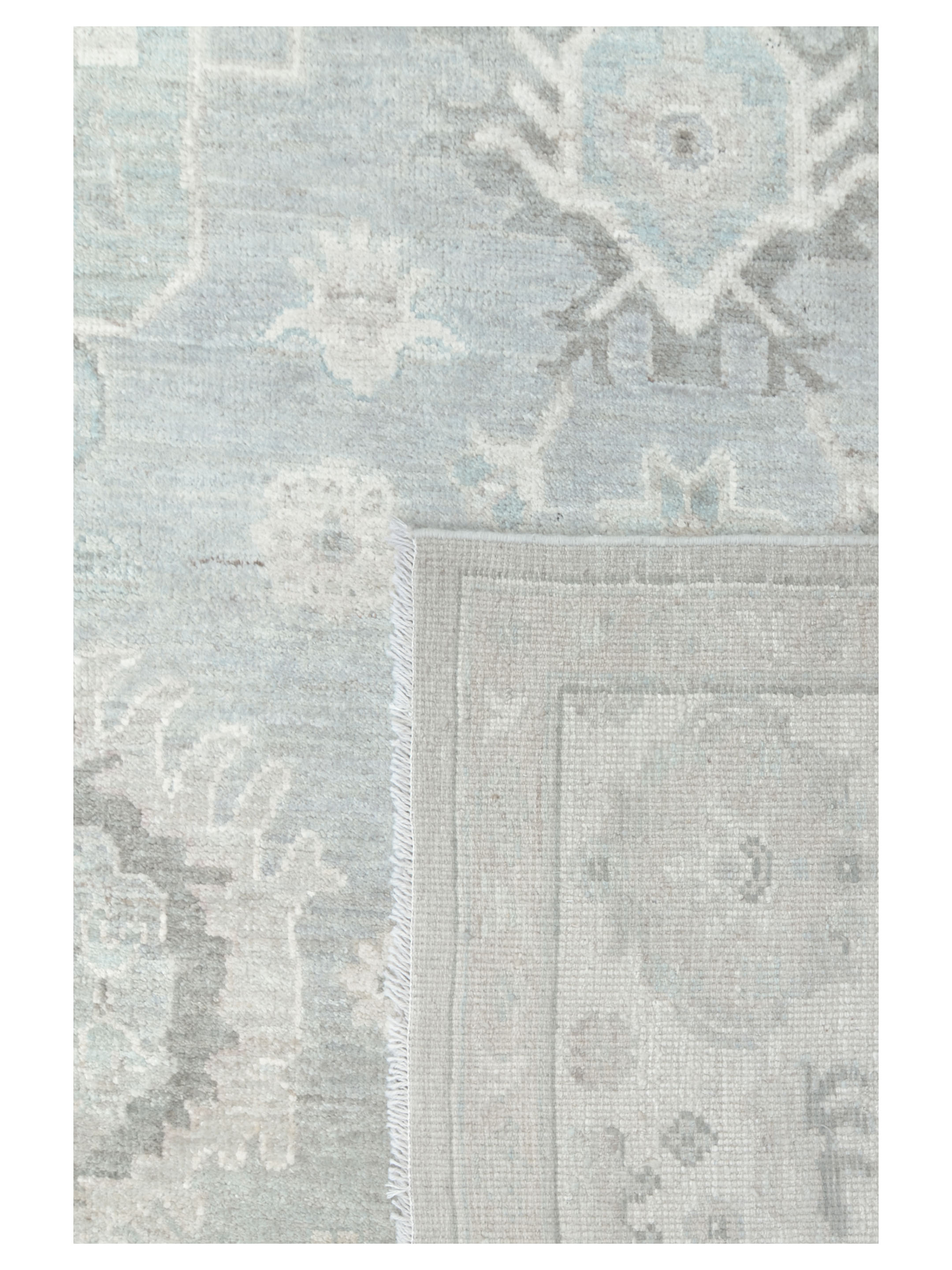 Ushak Wool Weft Hand Knotted Grey 9x12 - Image 5 of 5