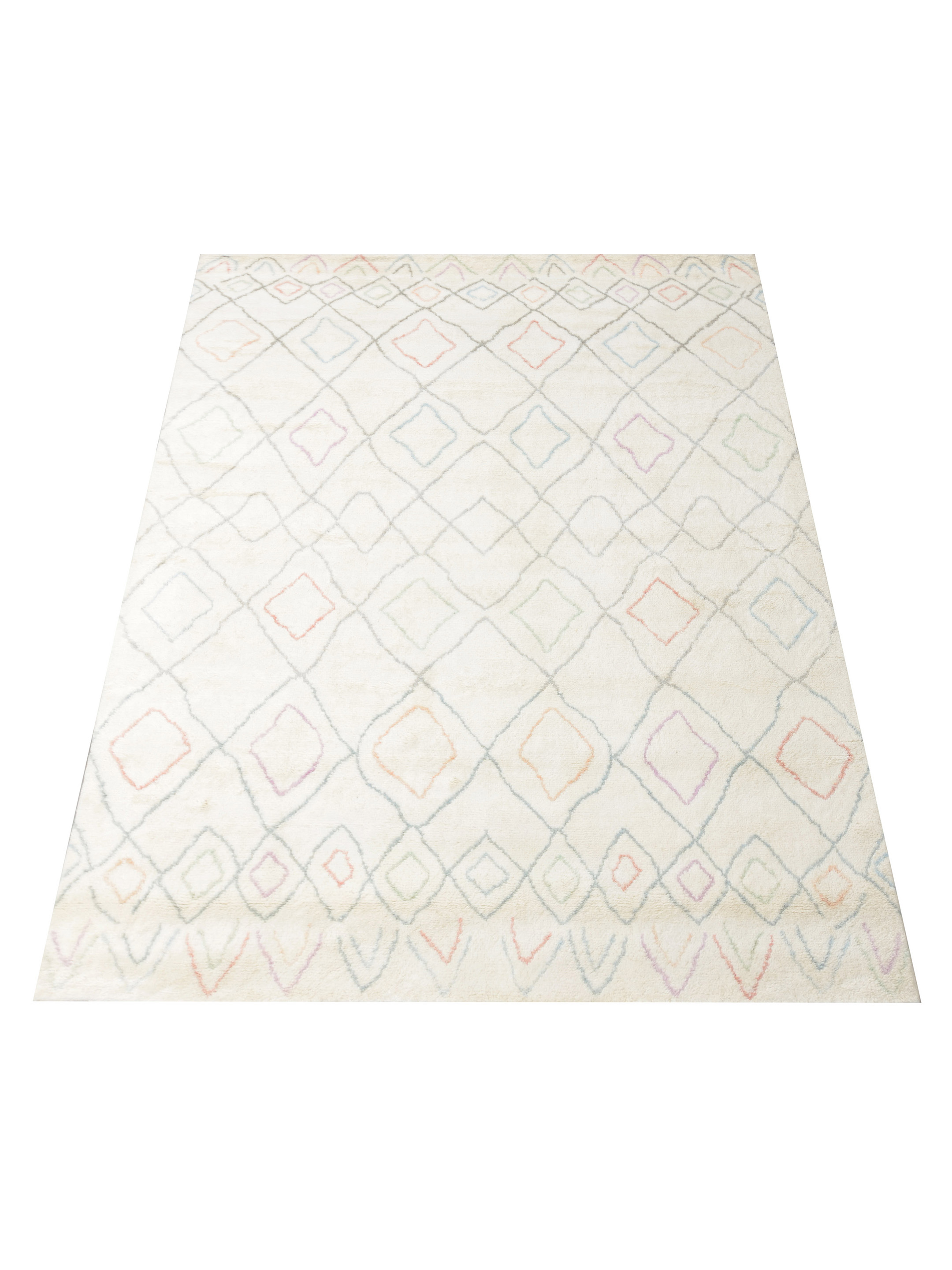 Moroccan Hand Knotted Ivory 8x10 - Image 2 of 5