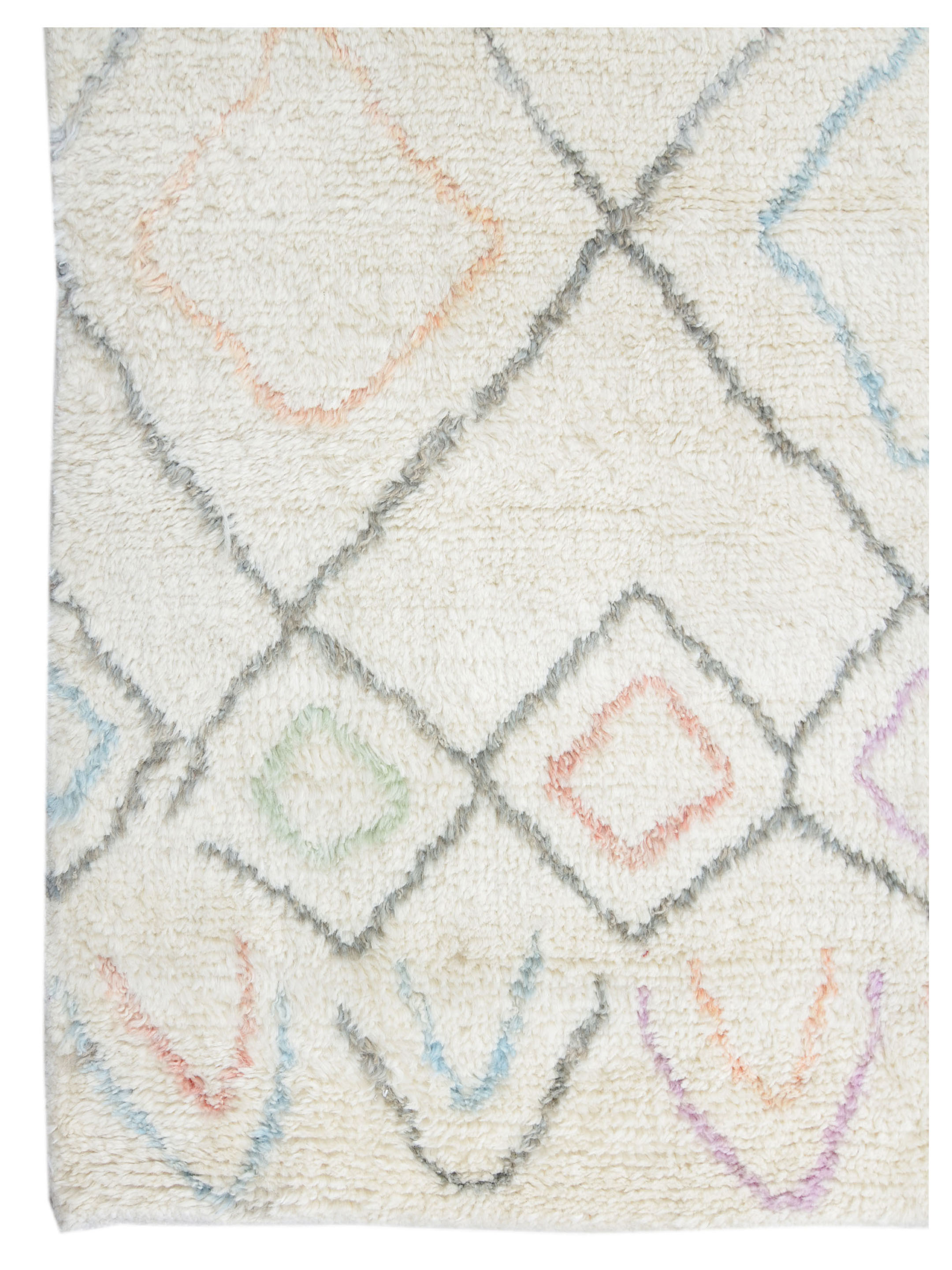 Moroccan Hand Knotted Ivory 8x10 - Image 4 of 5