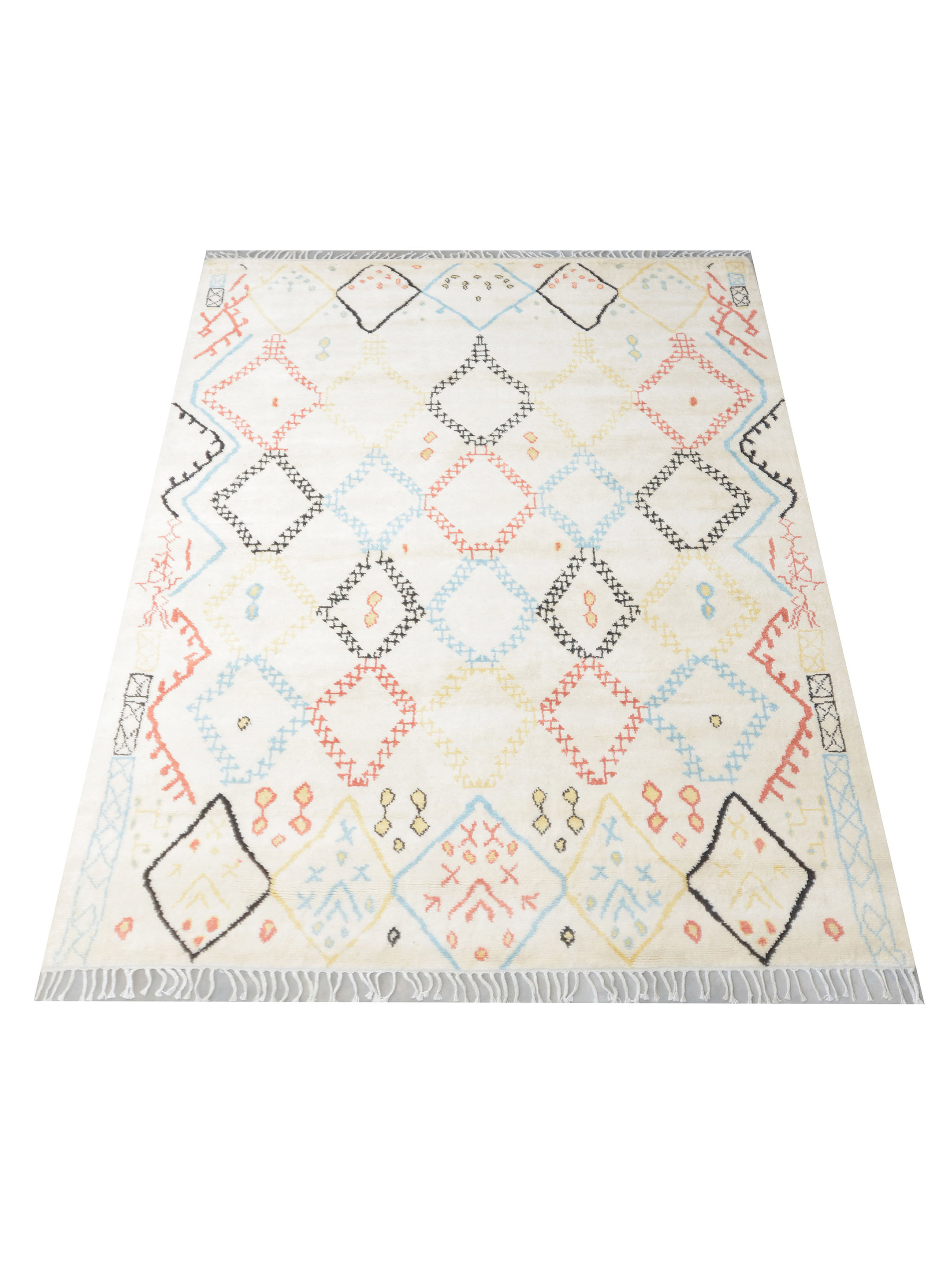 Moroccan Hand Knotted Ivory 8x10 - Image 2 of 5