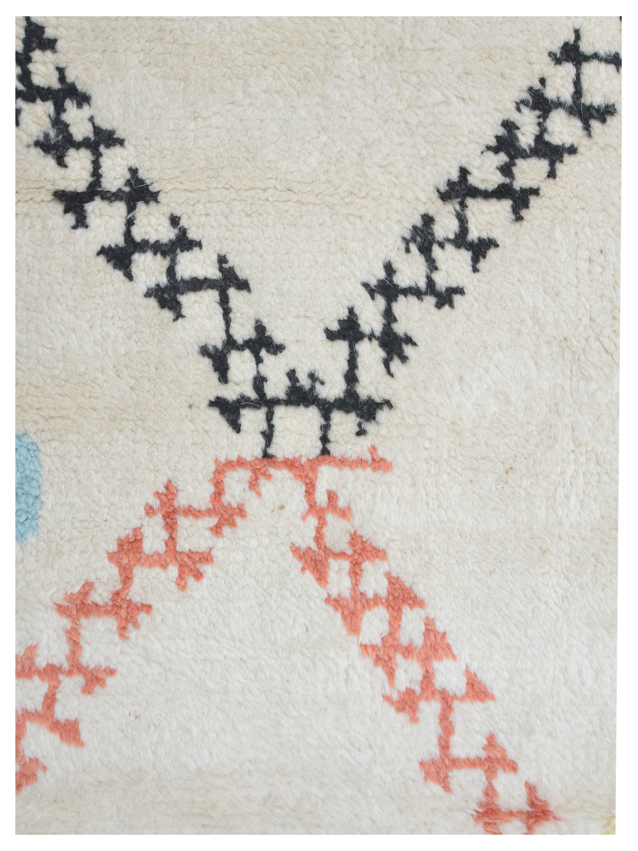 Moroccan Hand Knotted Ivory 8x10 - Image 3 of 5