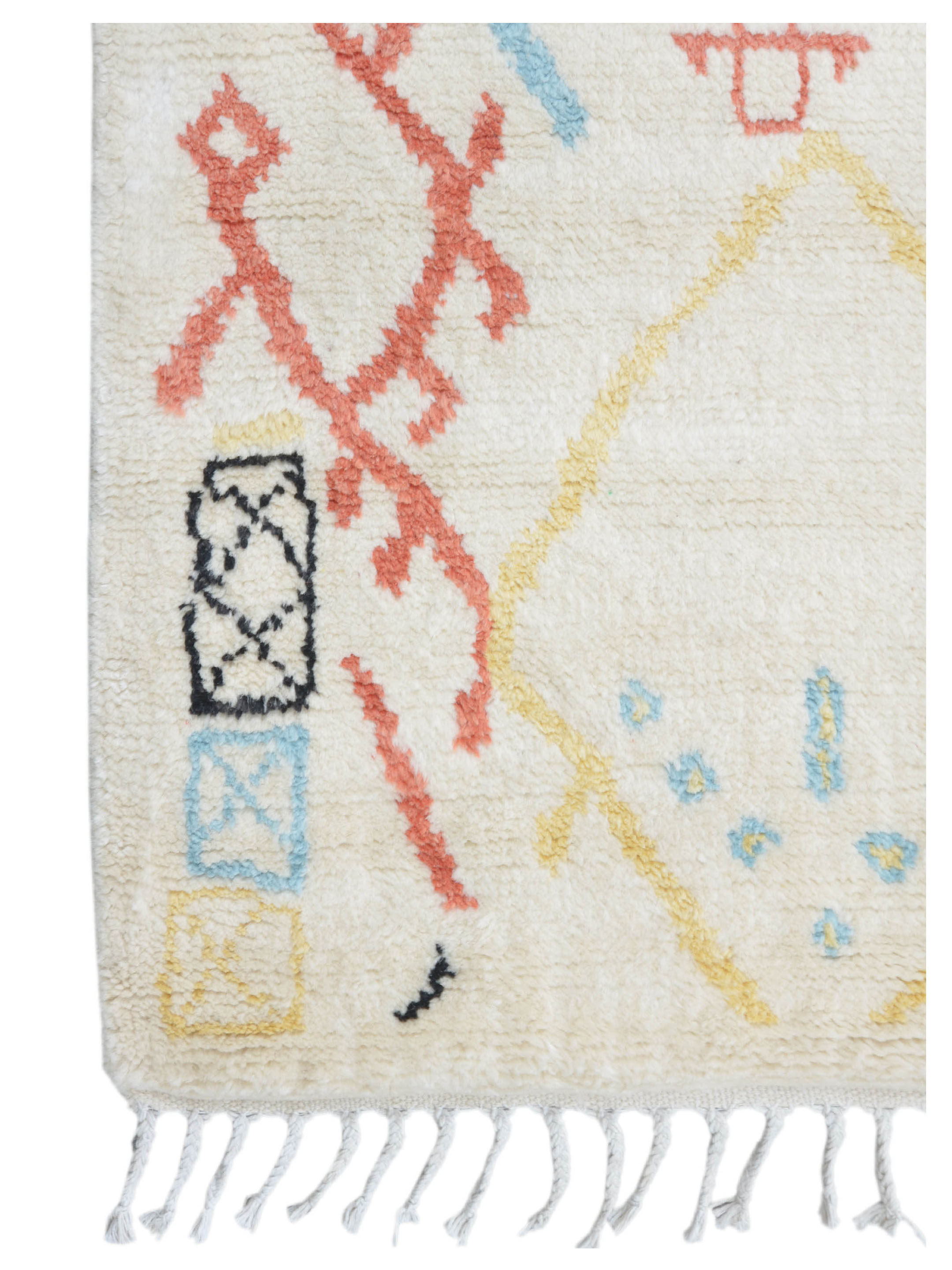 Moroccan Hand Knotted Ivory 8x10 - Image 4 of 5