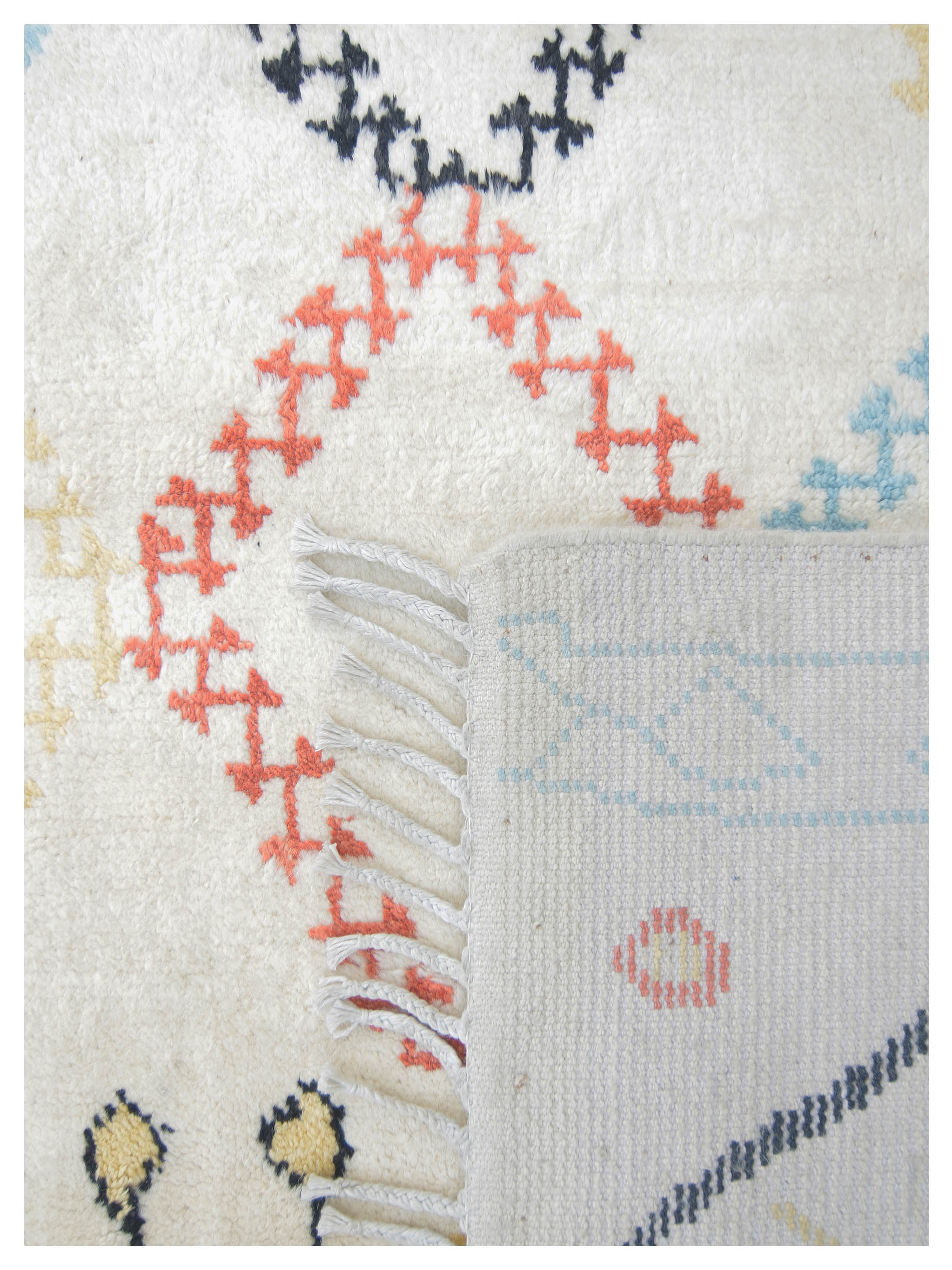 Moroccan Hand Knotted Ivory 8x10 - Image 5 of 5