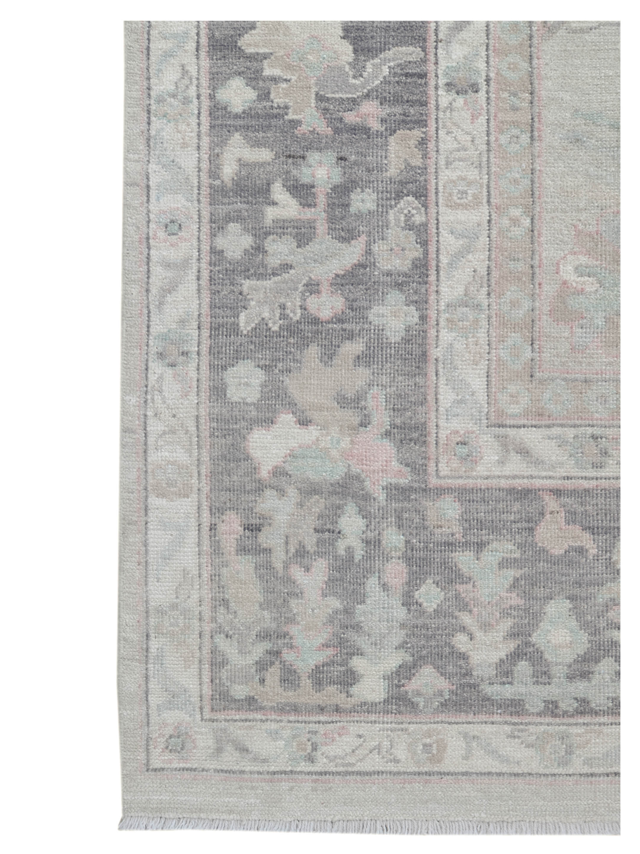 Ushak Wool Weft Hand Knotted Beige 9x12 - Image 2 of 6