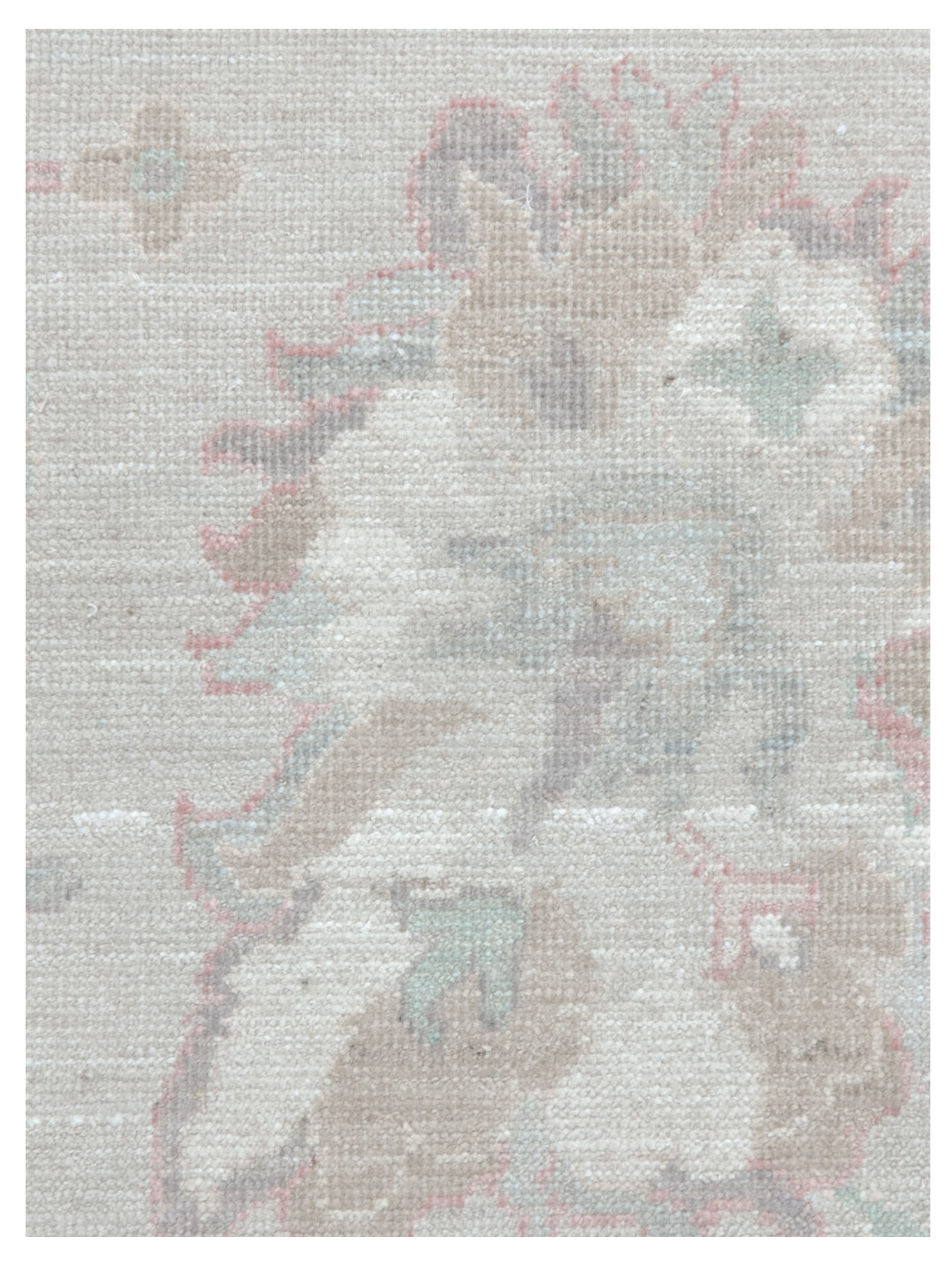 Ushak Wool Weft Hand Knotted Beige 9x12 - Image 3 of 6