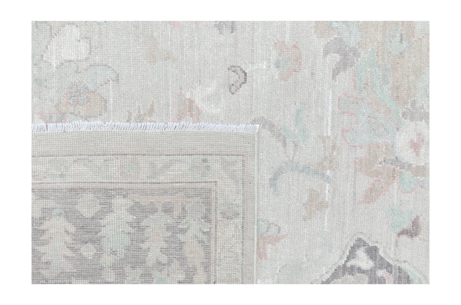 Ushak Wool Weft Hand Knotted Beige 9x12 - Image 5 of 6