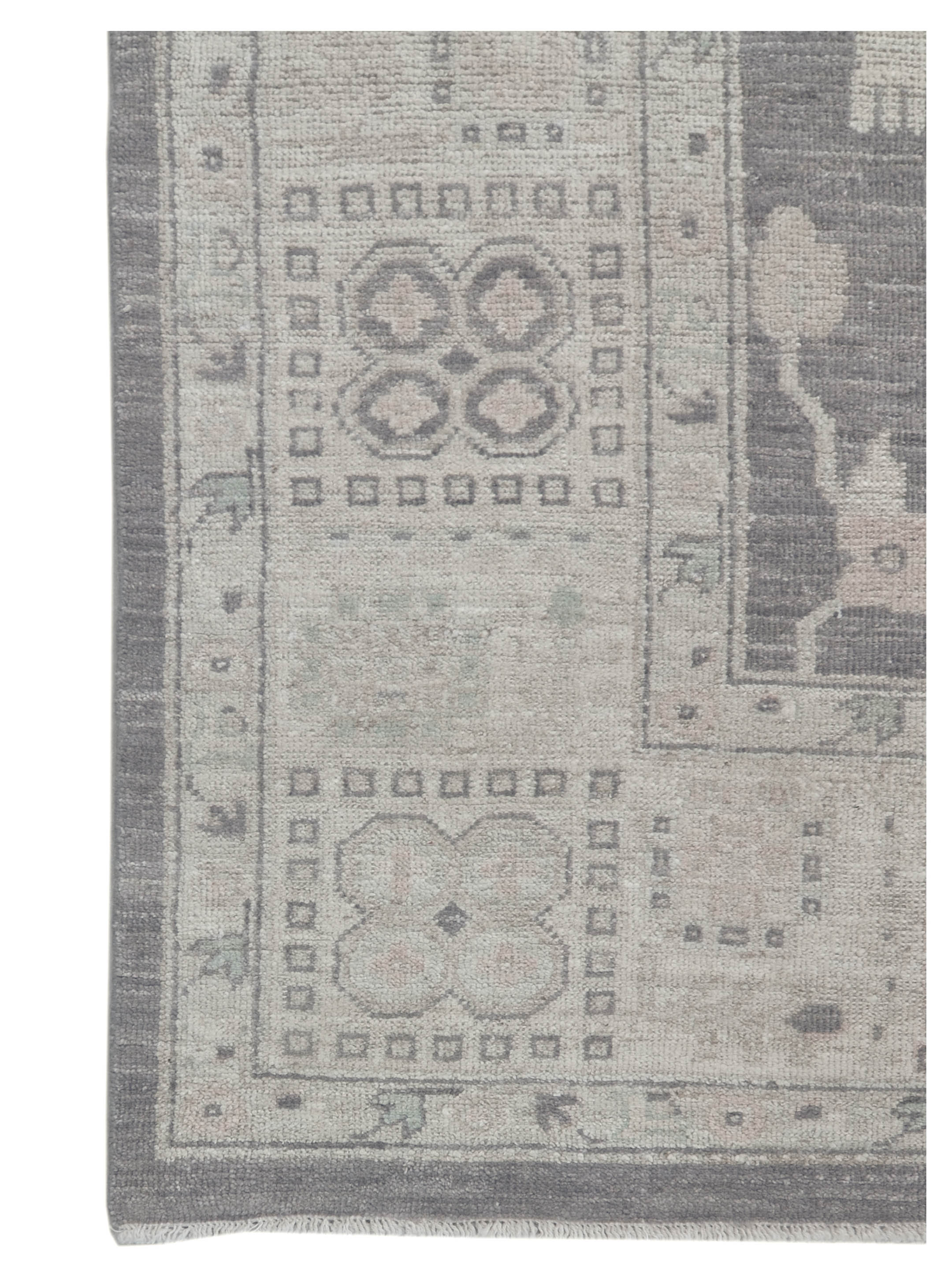 Ushak Wool Weft Hand Knotted Grey 9x12 - Image 2 of 6